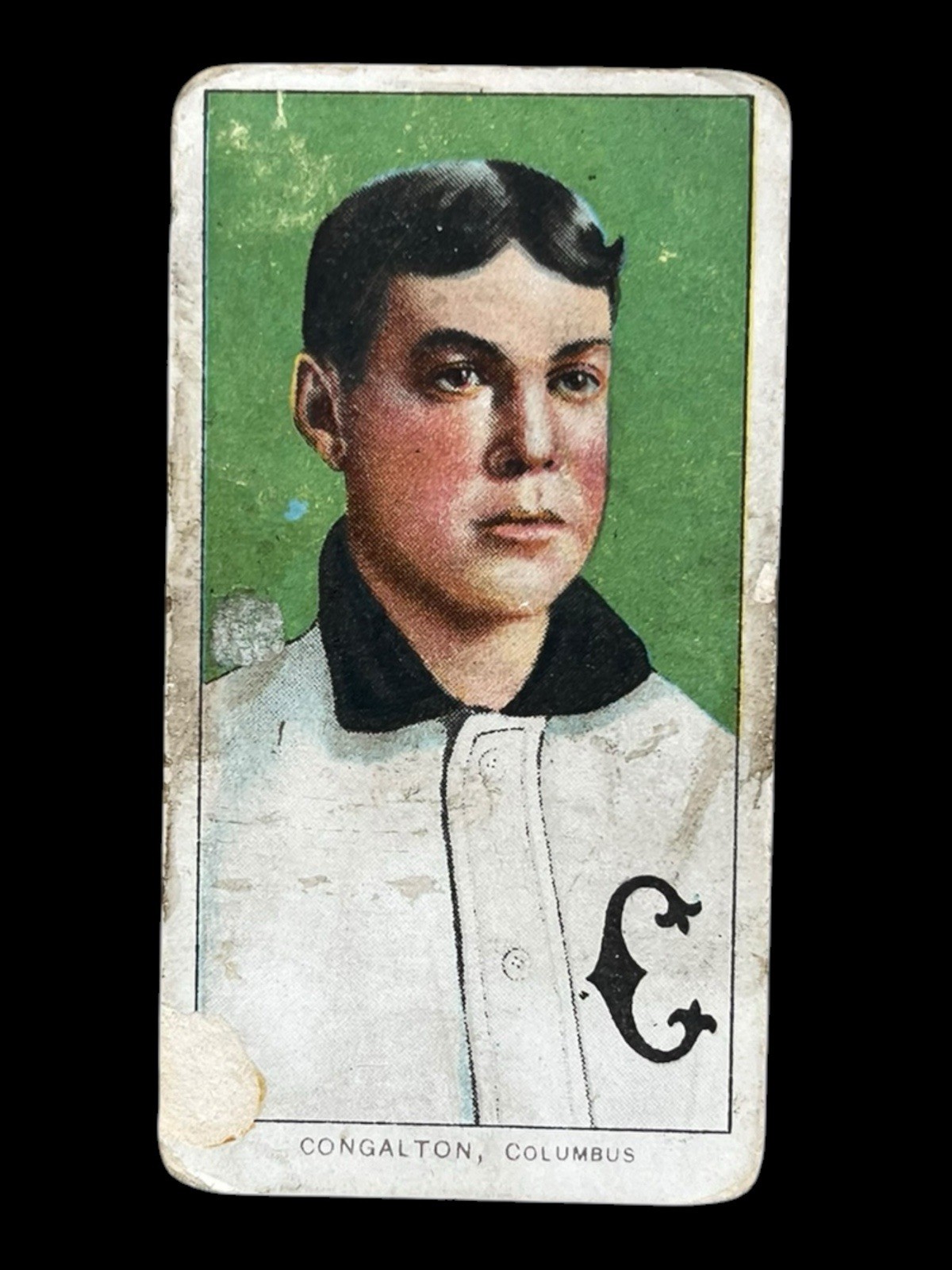 Vintage 1909-11 T206 Bunk Congalton Columbus Piedmont Back Baseball Tobacco Card