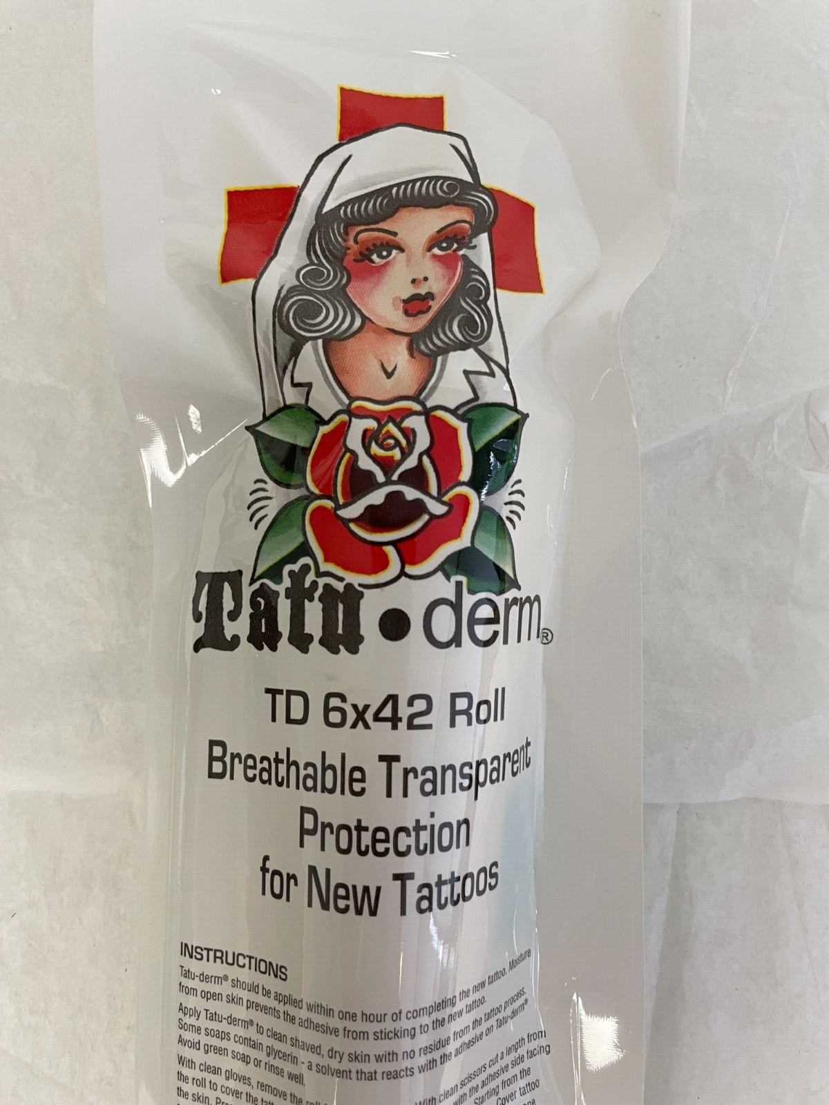 Tatu-Derm Clear Tattoo Bandage Aftercare TD 6\