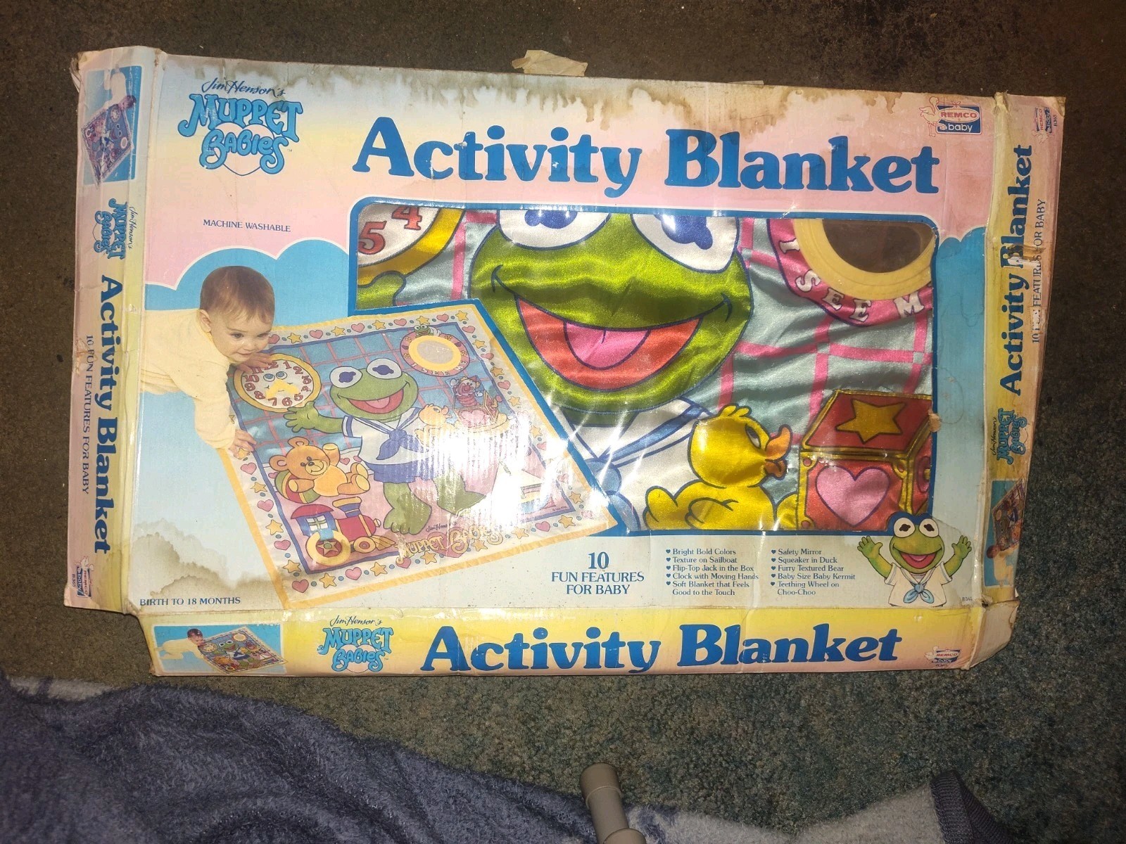 Vintage Remco 1989 Jim Hensen’s Muppet Babies  Baby Play Activity Mat w/ box