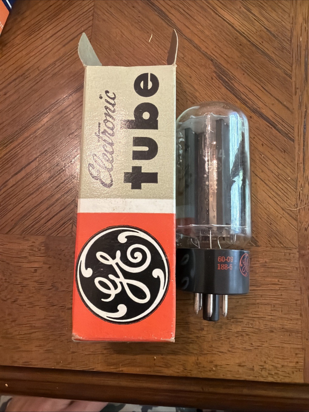 NOS GE GENERAL ELECTRIC 5U4GB Rectifier Radio Audio TUBE 5U4 Black Plates