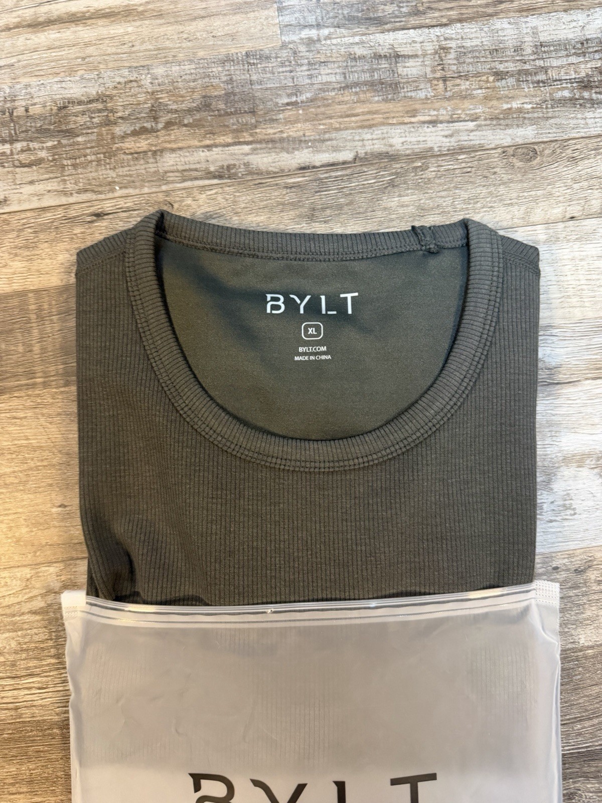 Bylt Micro Rib Short Sleeve Drop Cut X Large Shirt Dark Forest Color Bylt Micro Rib Short Sleeve Drop Cut X Large Shirt Dark Forest Color