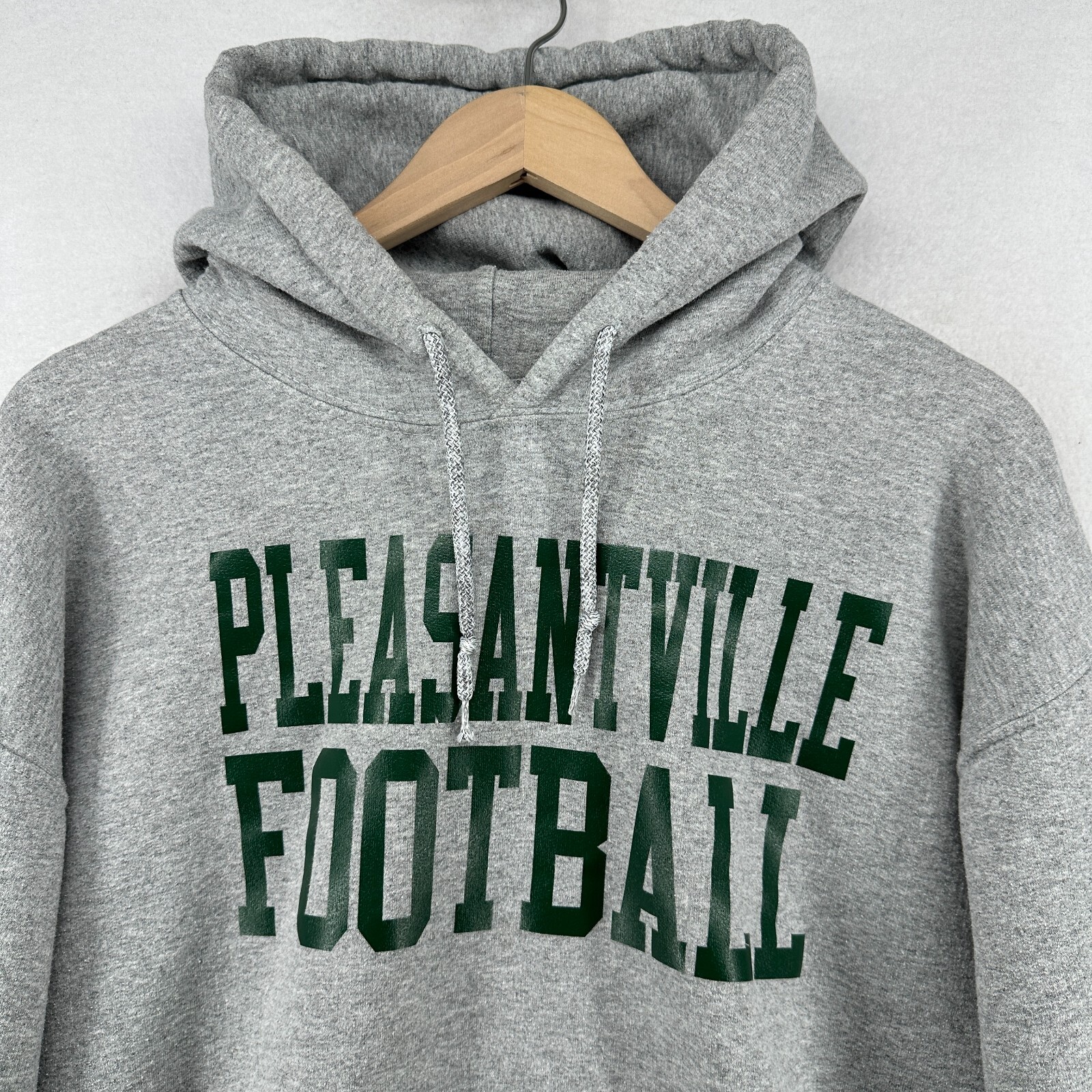 PLEASANTVILLE Hoodie Adult L FOOTBALL Panthers School Pullover Sweatshirt Gray