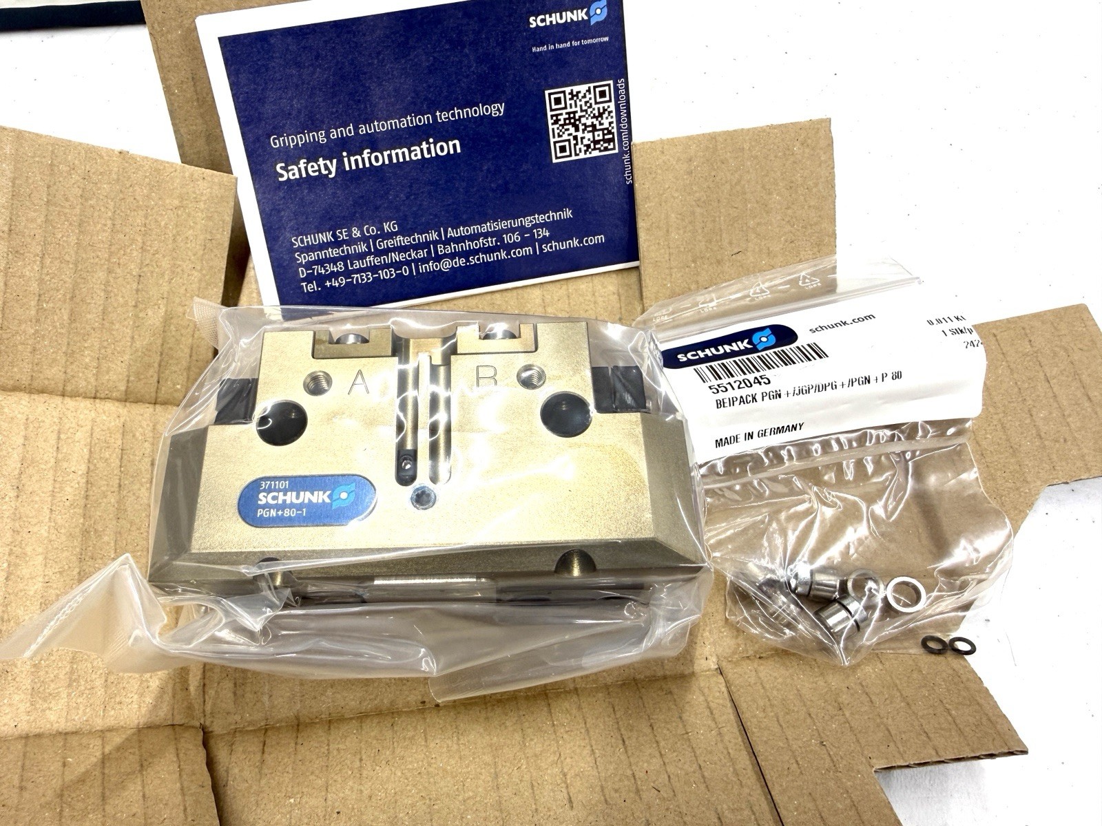 SCHUNK PGN-Plus80-1 (0371101) Pneumatic Gripper- Brand New SCHUNK PGN-Plus80-1 (0371101) Pneumatic Gripper- Brand New