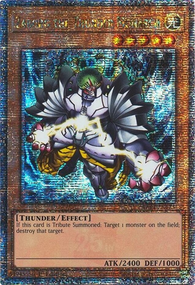 Zaborg the Thunder Monarch - RA04-EN125 - Quarter Century Secret Rare - 1st Edit