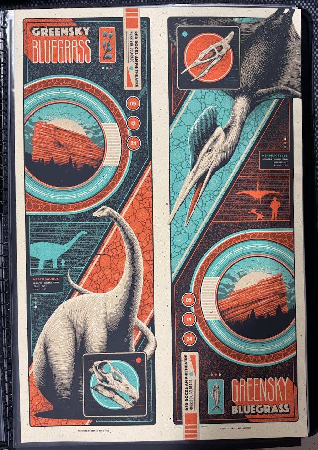 Greensky Bluegrass Red Rocks Uncut 24x36 AP Poster 9/13-14/2024 Screenprint S/N Greensky Bluegrass Red Rocks Uncut 24x36 AP Poster 9/13-14/2024 Screenprint S/N