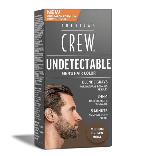 New Fresh American Crew Undetectable Men\'s Hair Color, Medium Brown, 1 Pack