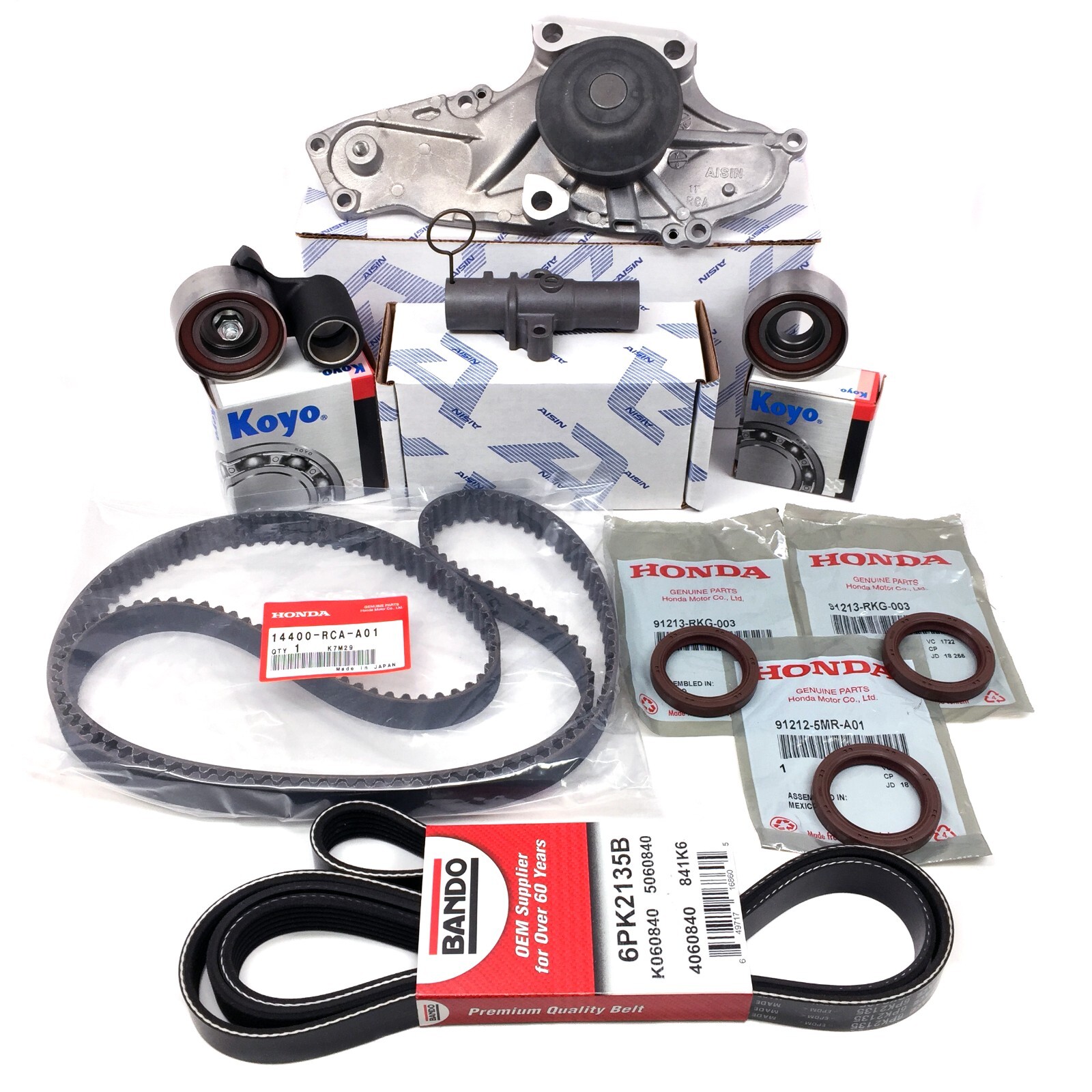 Genuine / Aisin OEM Timing Belt & Water Pump Kit Honda/Acura V6 Factory Parts