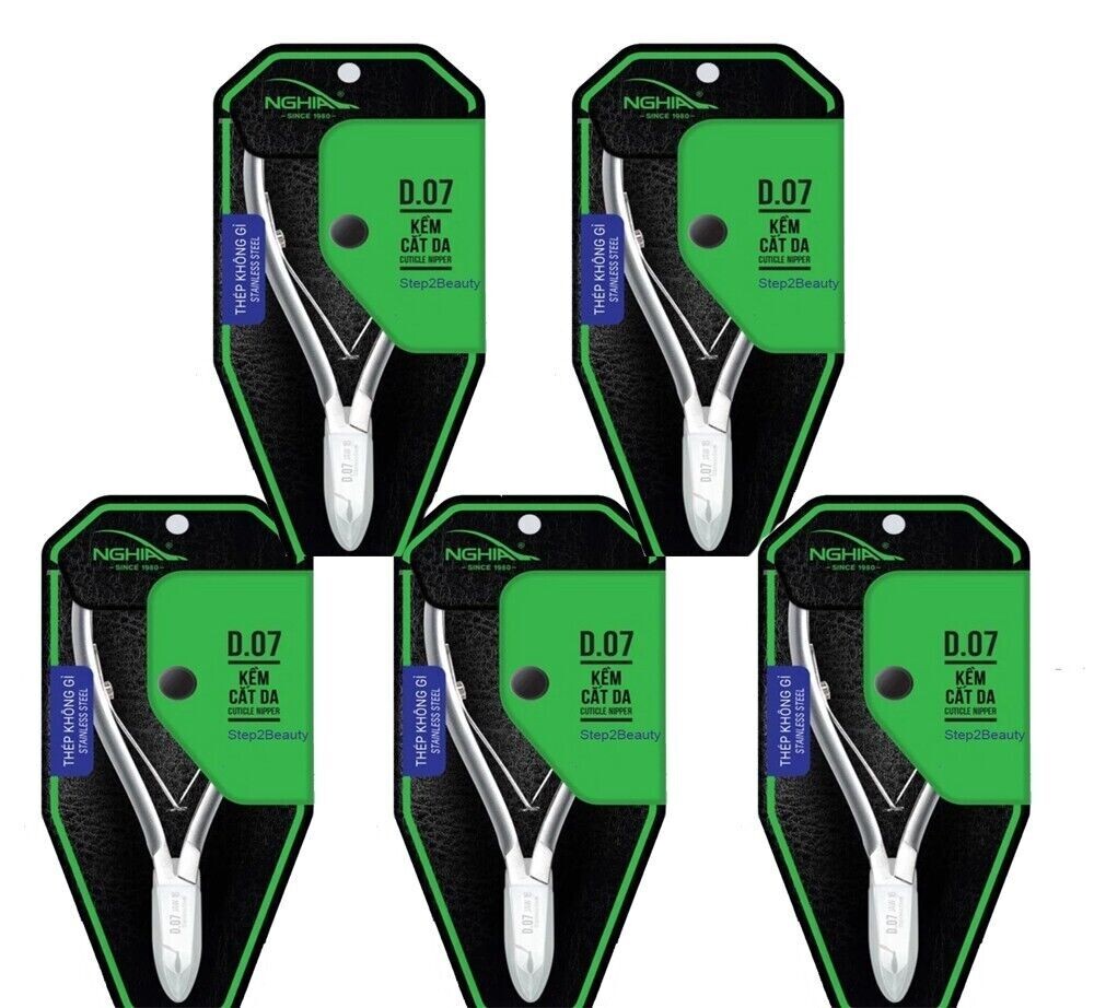 Nghia - Stainless Steel Cuticle Nipper D-07 Jaw 14 ( Pack of 5) Nghia - Stainless Steel Cuticle Nipper D-07 Jaw 14 ( Pack of 5)