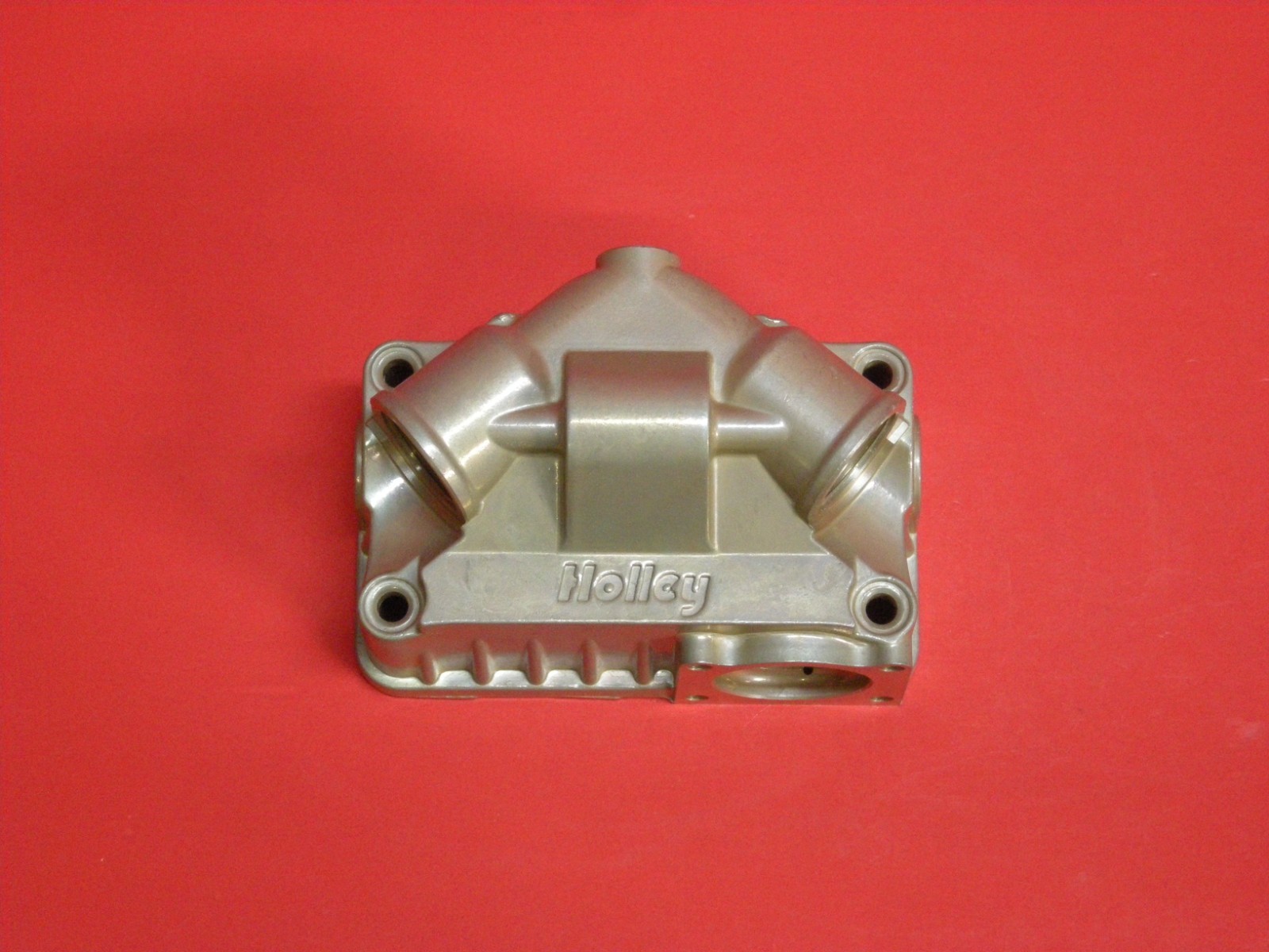HOLLEY NEW ALUMINUM PRIMARY or SECONDARY DUAL INLET / DUAL SIGHT GLASS FUEL BOWL