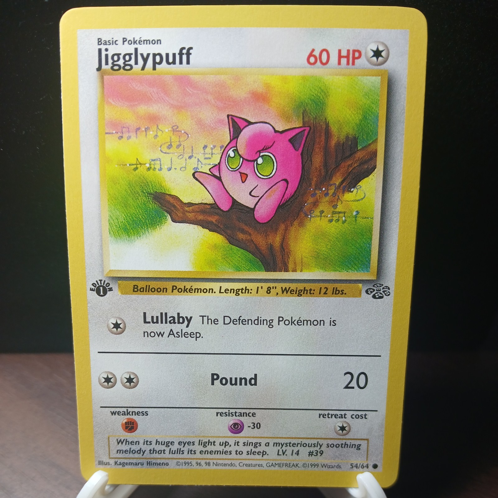 Vtg Pokemon 1st Edition Jungle Jigglypuff 54/64 LP+/NM C pics WOTC Vtg Pokemon 1st Edition Jungle Jigglypuff 54/64 LP+/NM C pics WOTC