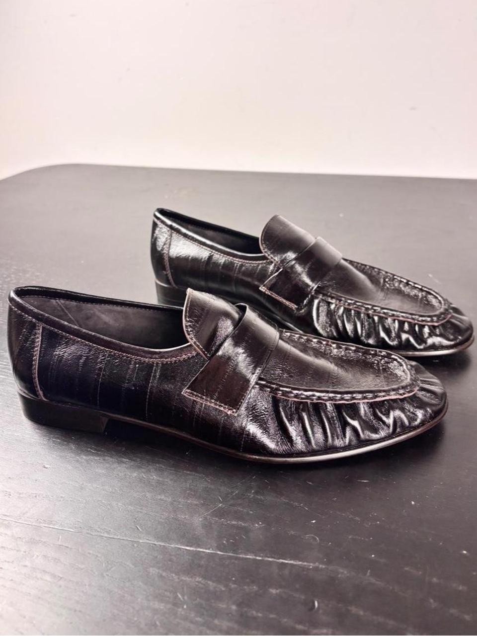 The Row Eelskin Leather Penny Loafers Size 40 / Approx. US 7