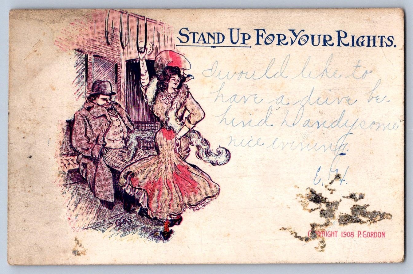 K67/ Interesting Postcard c1910 Women's Rights Stand Up Comic Suffrage 397 K67/ Interesting Postcard c1910 Women's Rights Stand Up Comic Suffrage 397