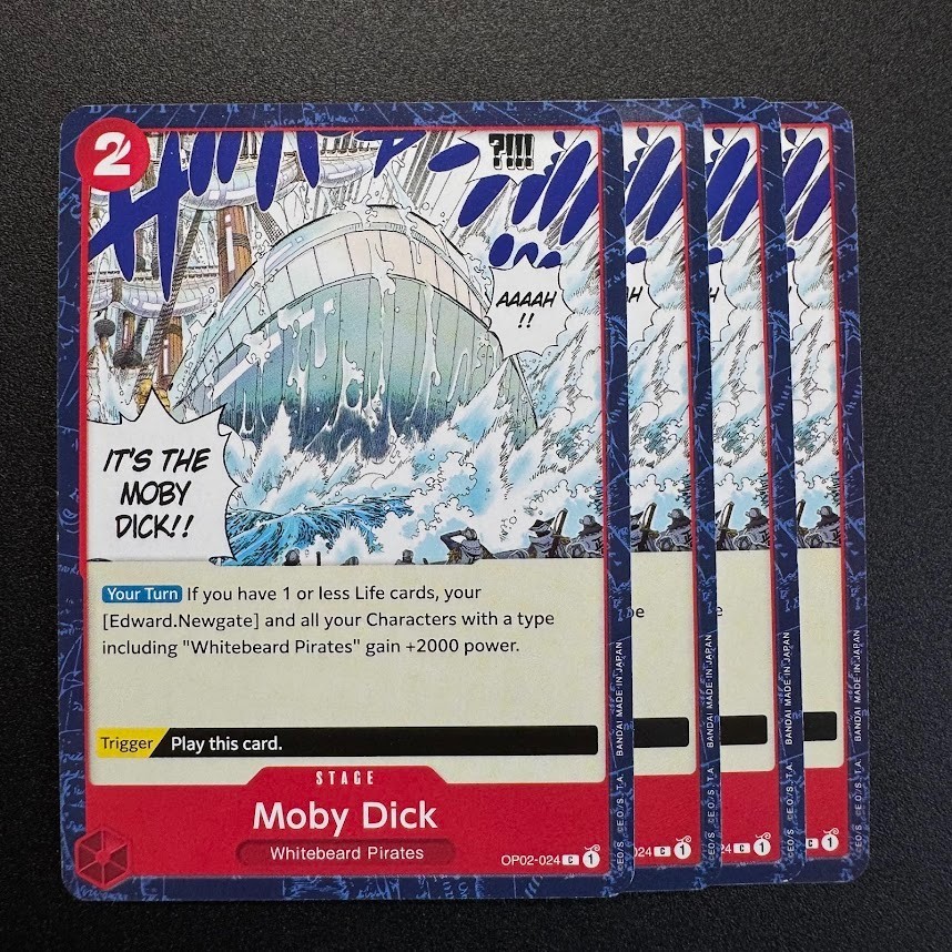 4x Moby Dick OP02-024 - One Piece TCG English Playset Near Mint - Red Newgate 4x Moby Dick OP02-024 - One Piece TCG English Playset Near Mint - Red Newgate