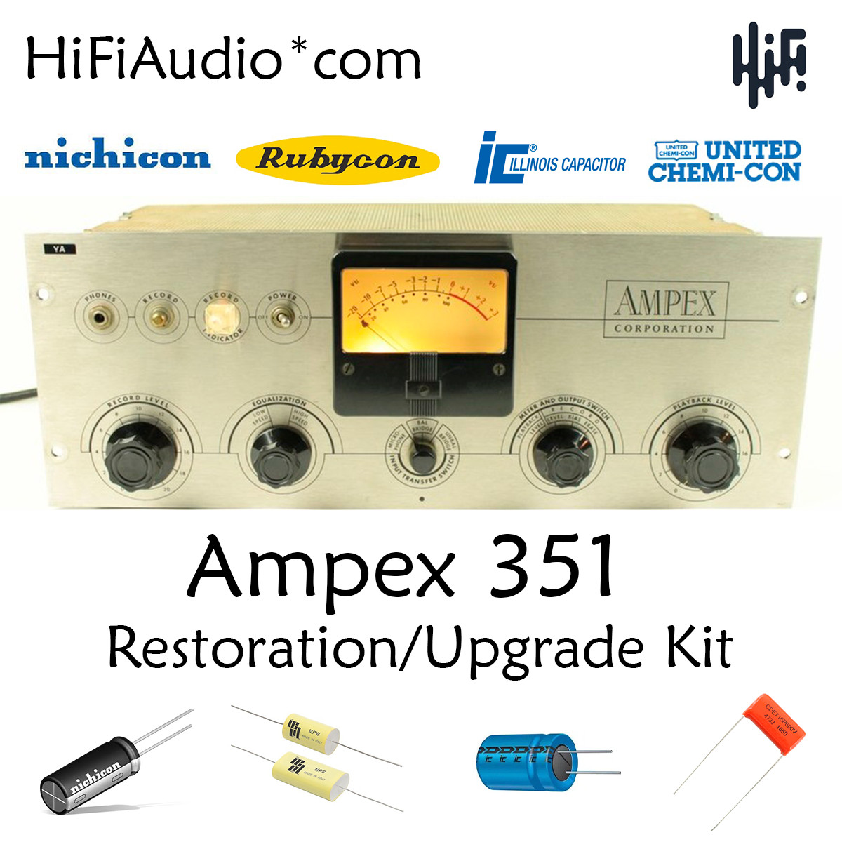 Ampex 351 restoration kit upgrade recap capacitor fix rebuild