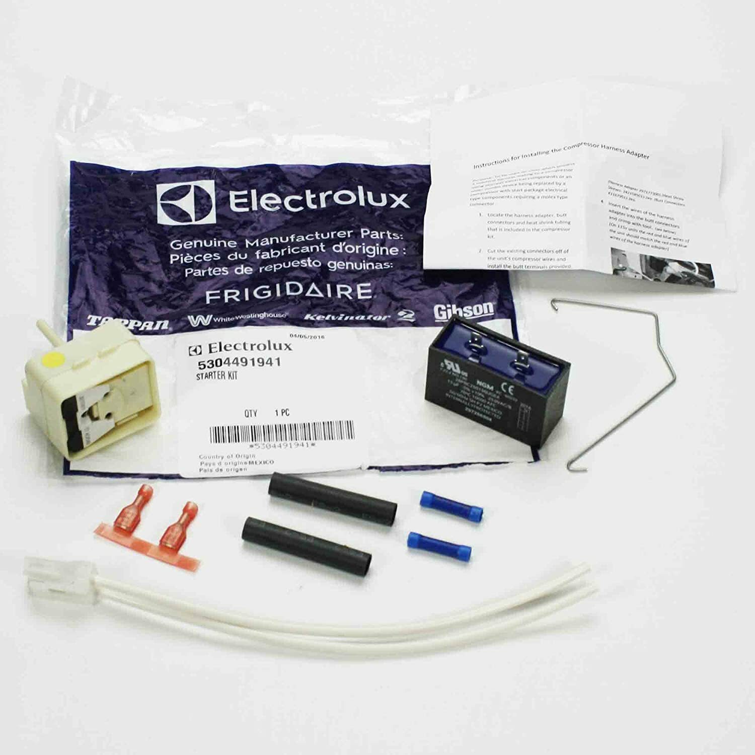 New Genuine OEM Frigidaire Refrigerator Compressor Start Relay Kit 5304491941