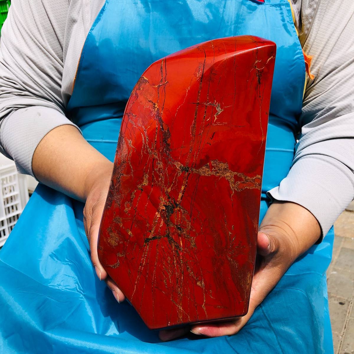 9.17 LB Natural Red Jasper Polished Freeform Crystal Healing Home Decor 4374