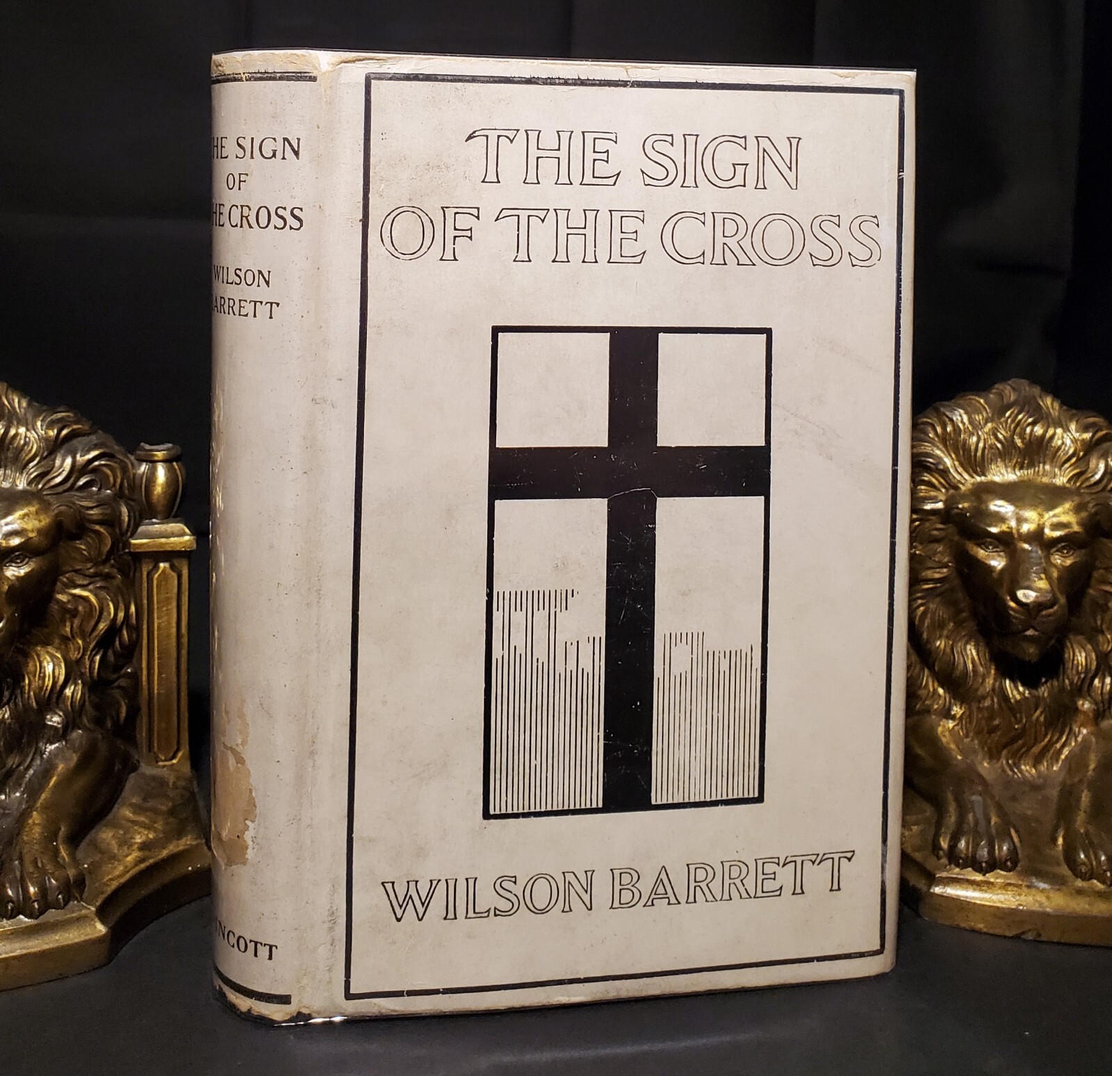 1896 THE SIGN OF THE CROSS by Barrett, Wilson w/ RARE DUST JACKET 1st Edition