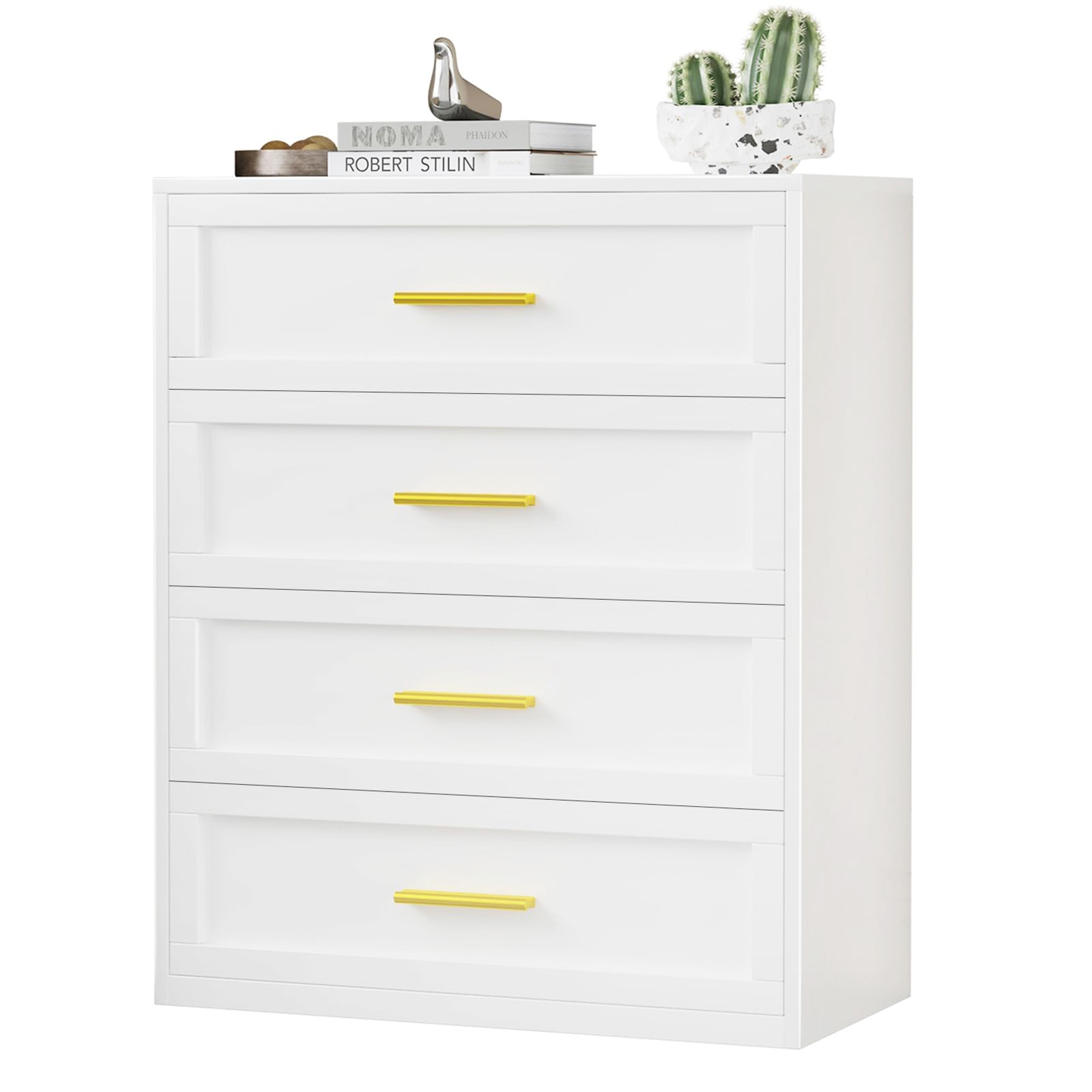 Metal Dresser for Bedroom White 4 Drawer Closet Dresser Storage Metal Dresser for Bedroom White 4 Drawer Closet Dresser Storage