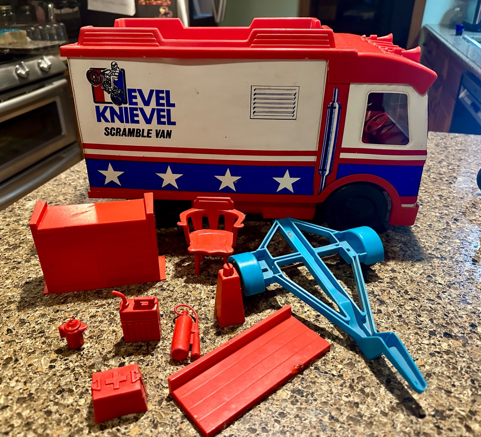Vintage 1973 Evil Knievel Scramble Van by Ideal Vintage 1973 Evil Knievel Scramble Van by Ideal