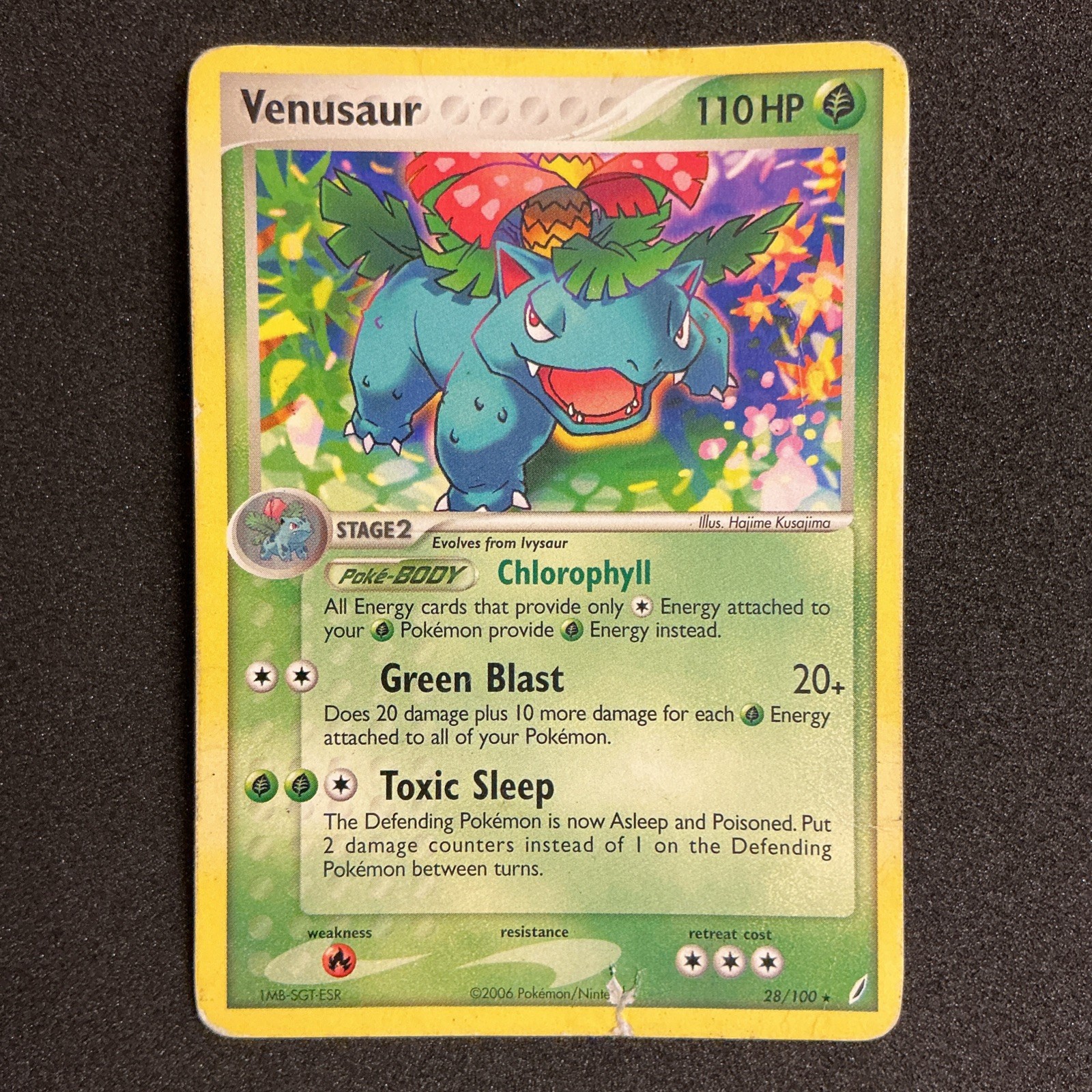 Venusaur 28/100 Non-Holo Rare Ex Crystal Guardians Pokémon TCG -DMG