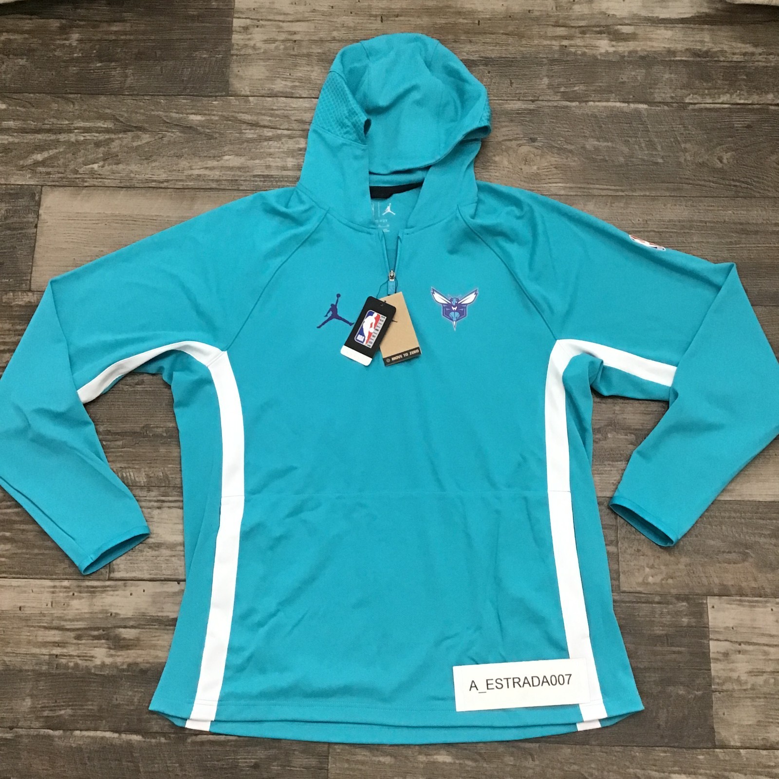Air Jordan City Edition Charlotte Hornets On Court Pullover Hoodie 1/4 zip XL