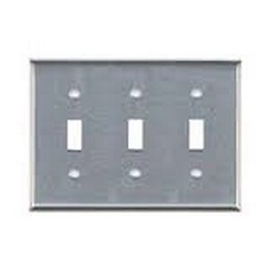 Mulberry 3-Gang Wallplate, 4.5 In H x 6.375 In W, 430 Stainless Steel Mulberry 3-Gang Wallplate, 4.5 In H x 6.375 In W, 430 Stainless Steel