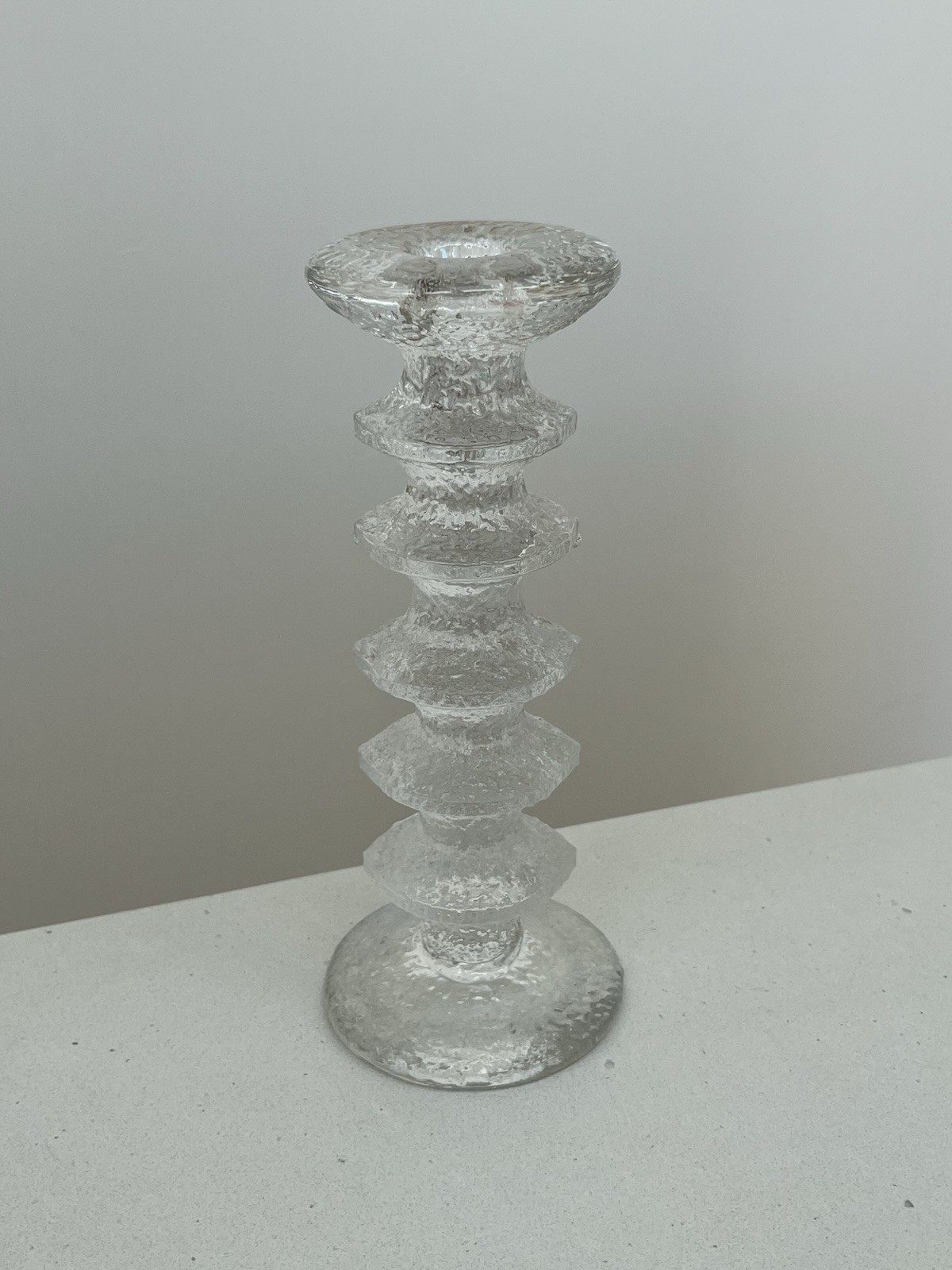 Vintage Iittala Festivo Glass Candle Holder Timo Sardaneva 5 Ring Vintage Iittala Festivo Glass Candle Holder Timo Sardaneva 5 Ring