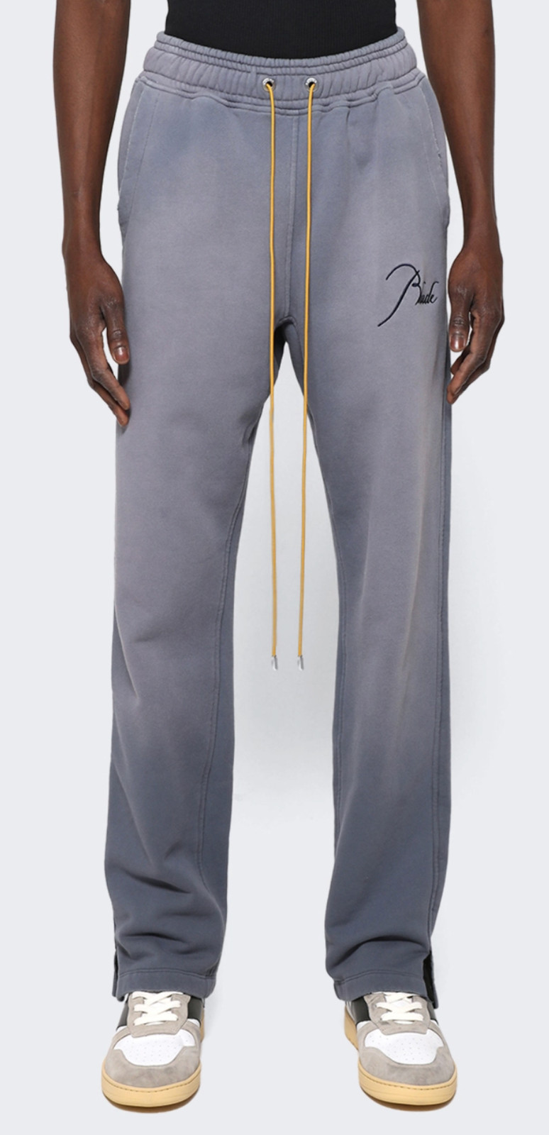 RHUDE Authentic Men\'s Sundry Steele Embroidered Logo Sweatpants MD MSRP: $765.00