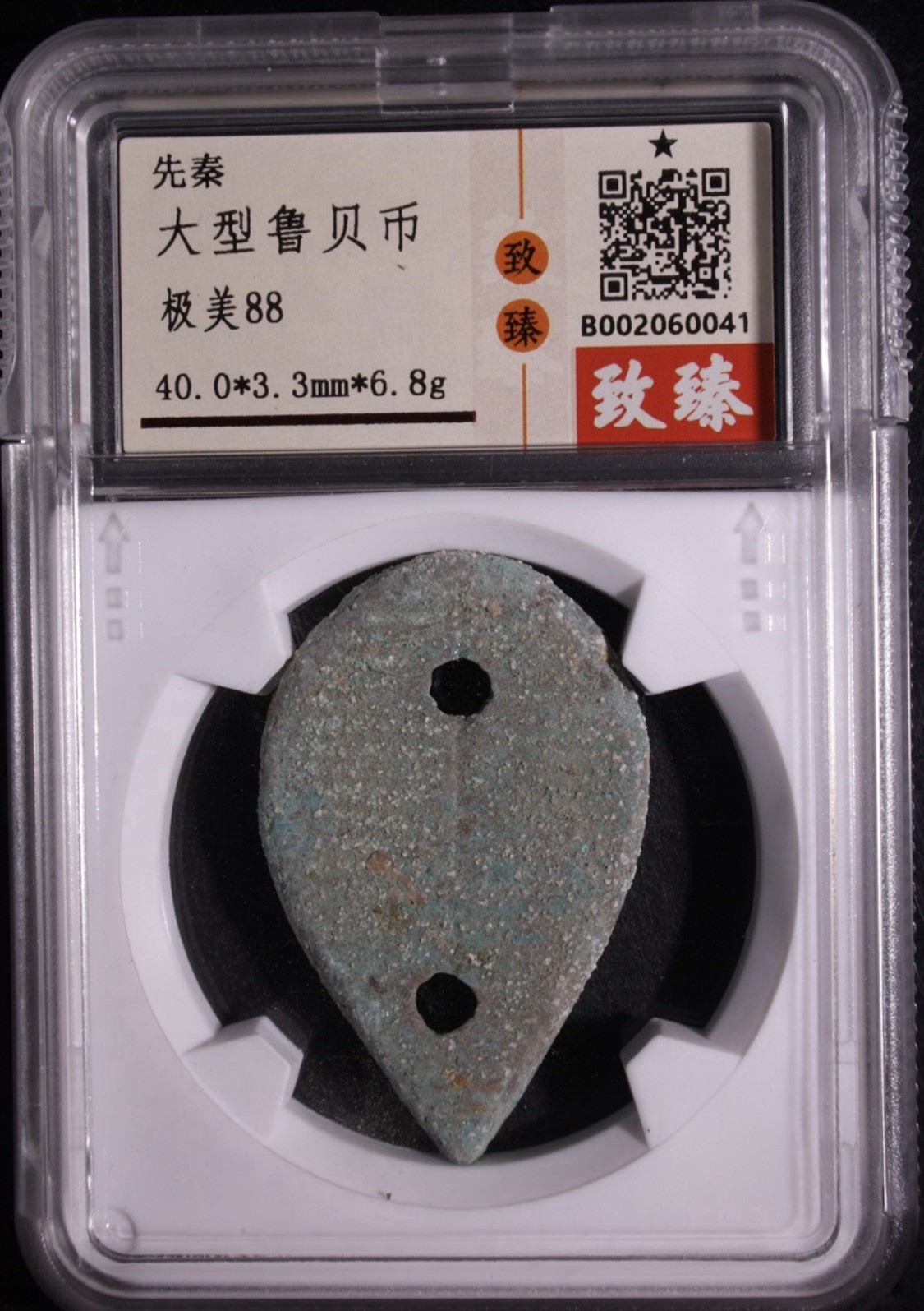Pre-Qin China Large Lu Bronze Shell Money Bao Cui 88 Ancient Currency 鲁贝币