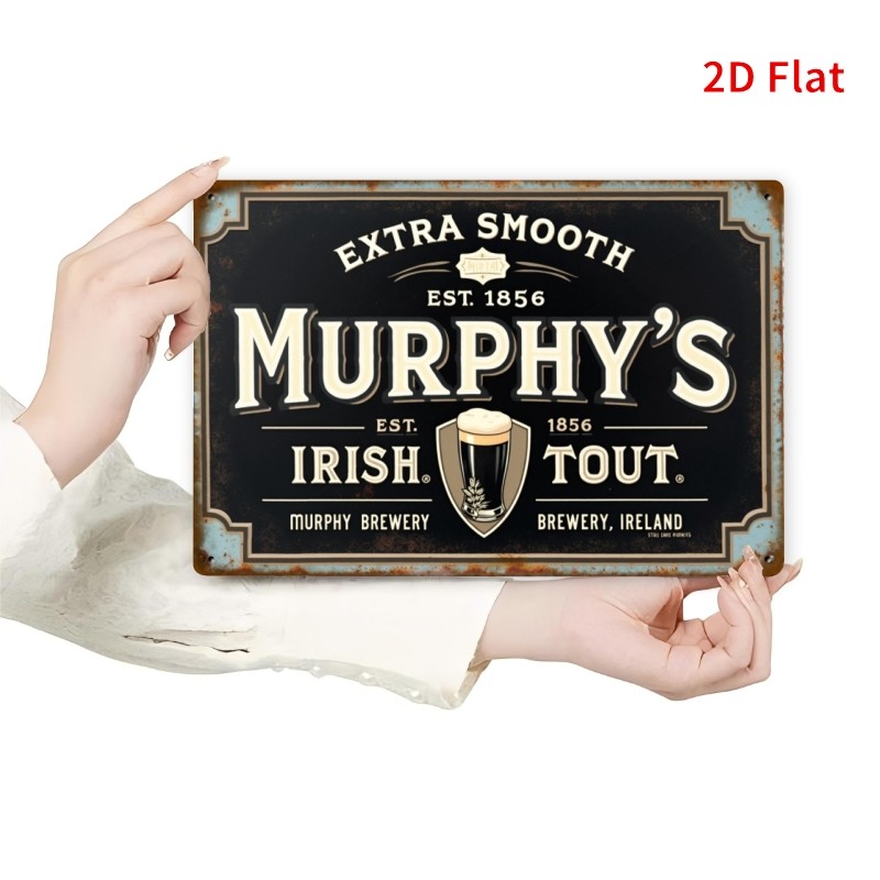 Vintage Murphy's Style Irish Stout Tin Metal Signs Home Décor 8x12 Vintage Murphy's Style Irish Stout Tin Metal Signs Home Décor 8x12