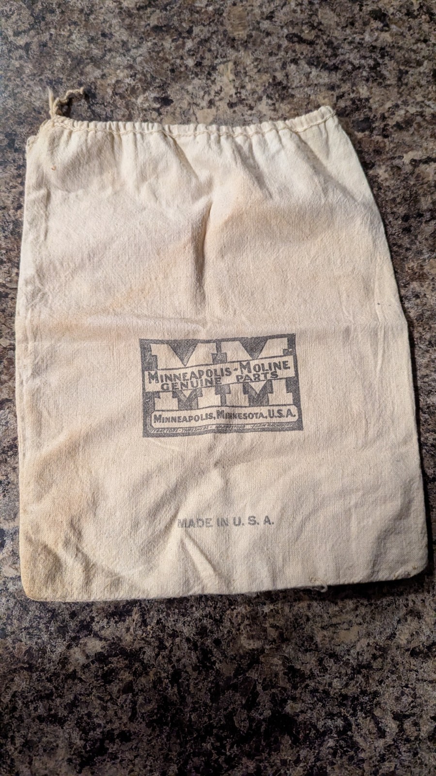 Vintage Minneapolis Moline Canvas Parts Bag