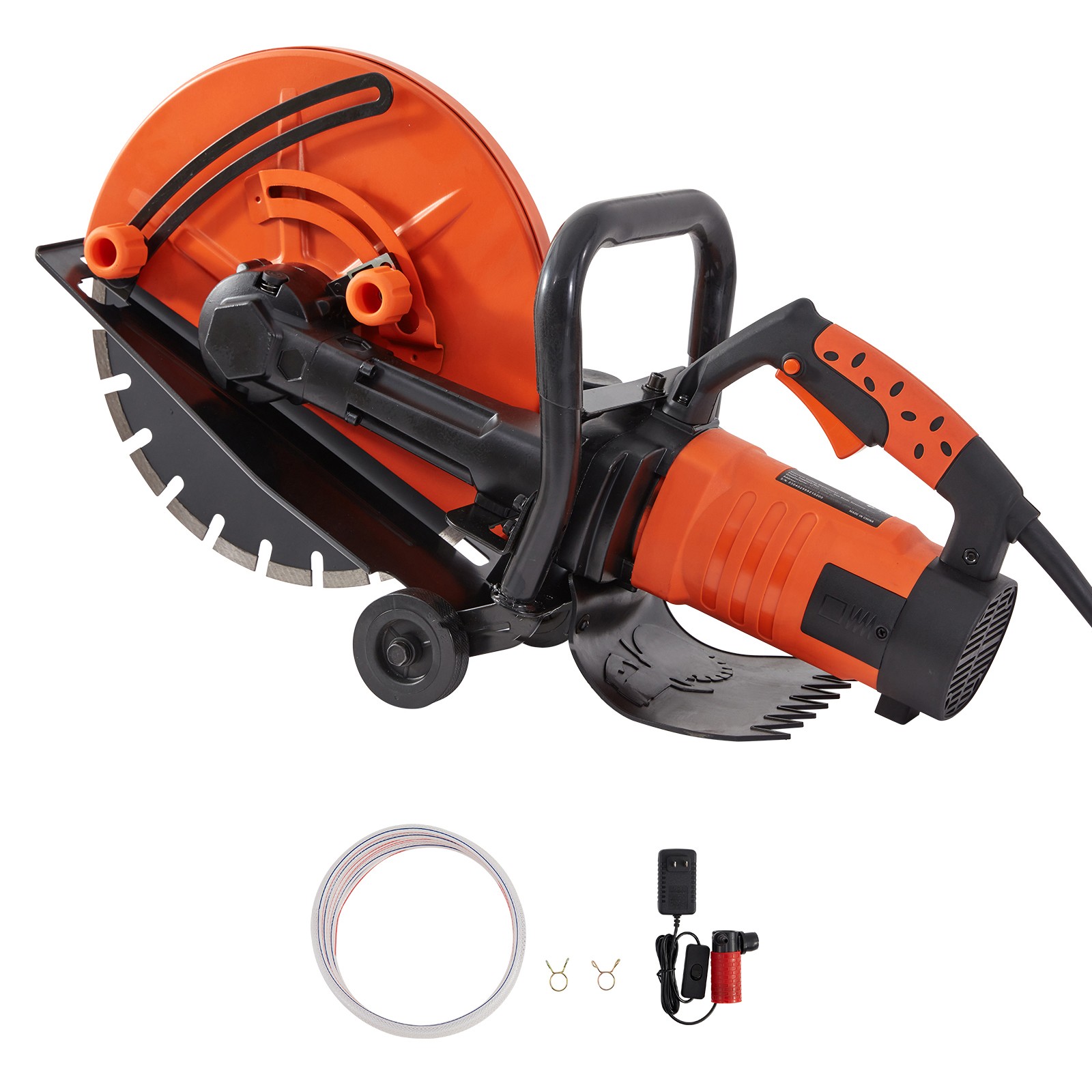 Uimoso 14'' Electric Concrete Saw Wet/Dry Saw Cutter with Water Pump and Blade
