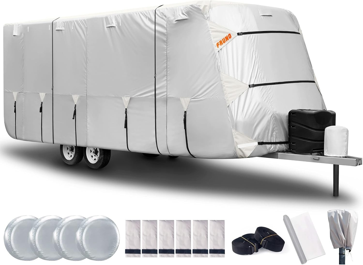 Oxford Fabric Travel Trailer Cover RV Cover 22\'-24\' Waterproof Rip-Resistant Ant Oxford Fabric Travel Trailer Cover RV Cover 22\'-24\' Waterproof Rip-Resistant Ant