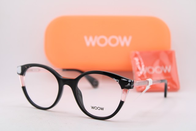 NEW WOOW SUGAR SUGAR 1 COL 100 BLACK CLEAR PINK AUTHENTIC EYEGLASSES 49-18 NEW WOOW SUGAR SUGAR 1 COL 100 BLACK CLEAR PINK AUTHENTIC EYEGLASSES 49-18