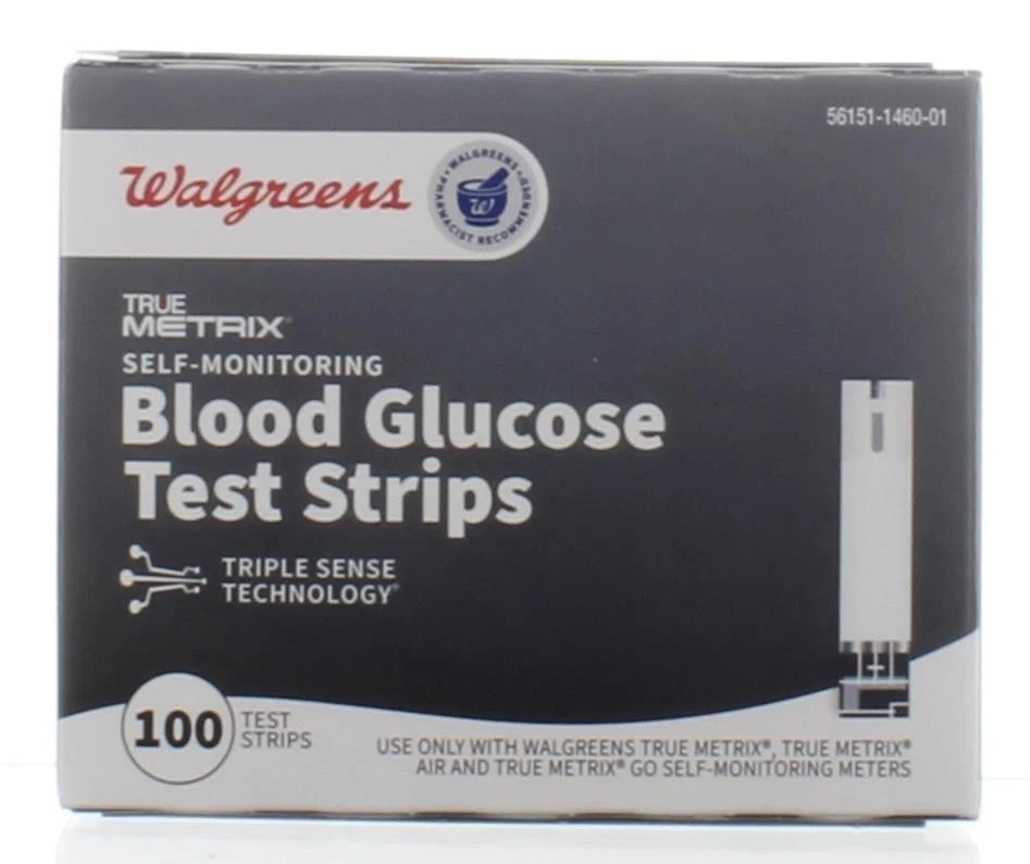 Walgreens True Metrix Glucose Test Strips 100ct - Exp. 1/2027+ 