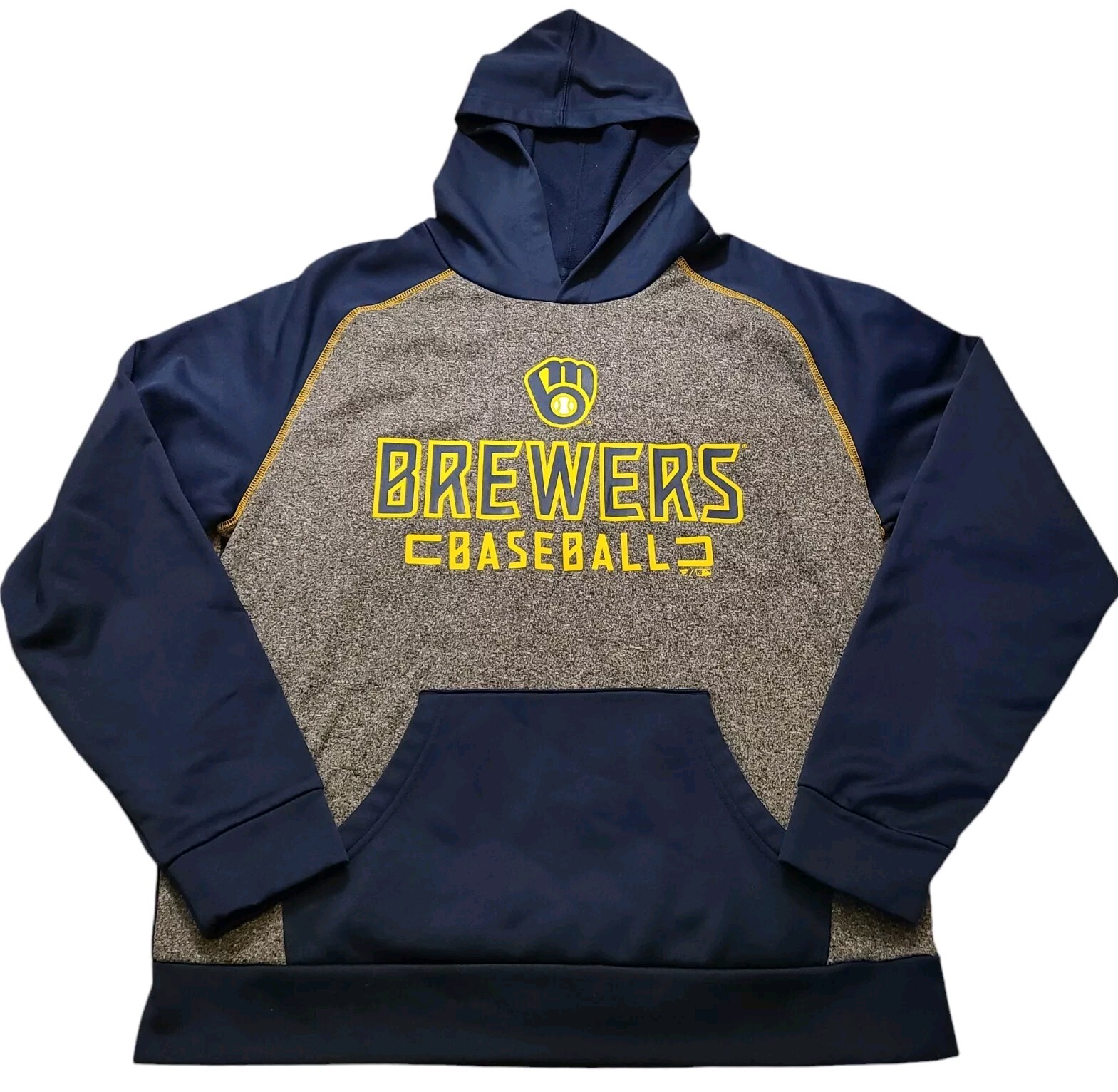 Milwaukee Brewers MLB Fanatics Hooded Large Baseball Sweatshirt
