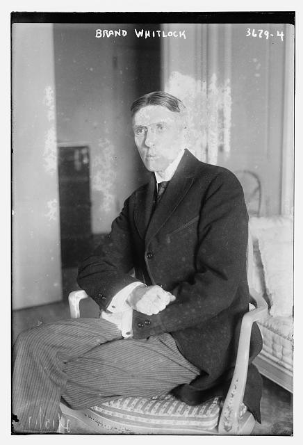 Brand Whitlock 1910s Portrait Seated American Journalist Mayor Diplomat Author