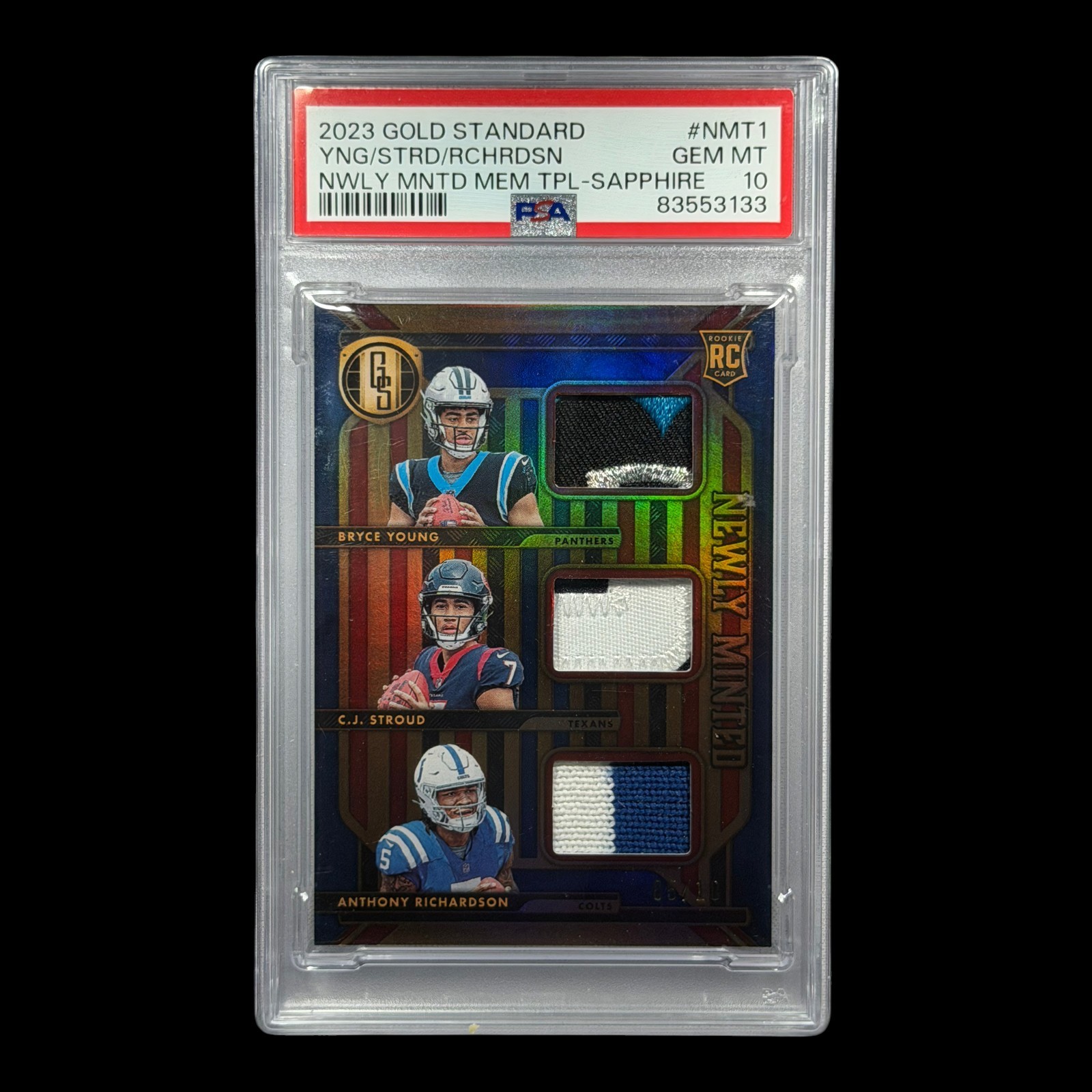 2023 Panini Gold - Triple Patch C.J. Stroud, Anthony Richardson, Bryce Young /10