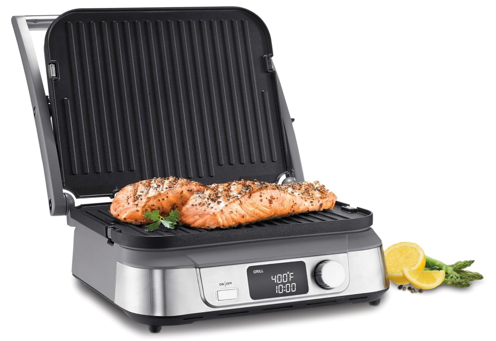 NEW Cuisinart Griddler Five 5 in 1 Digital Grill Griddle Panini Press Stainless