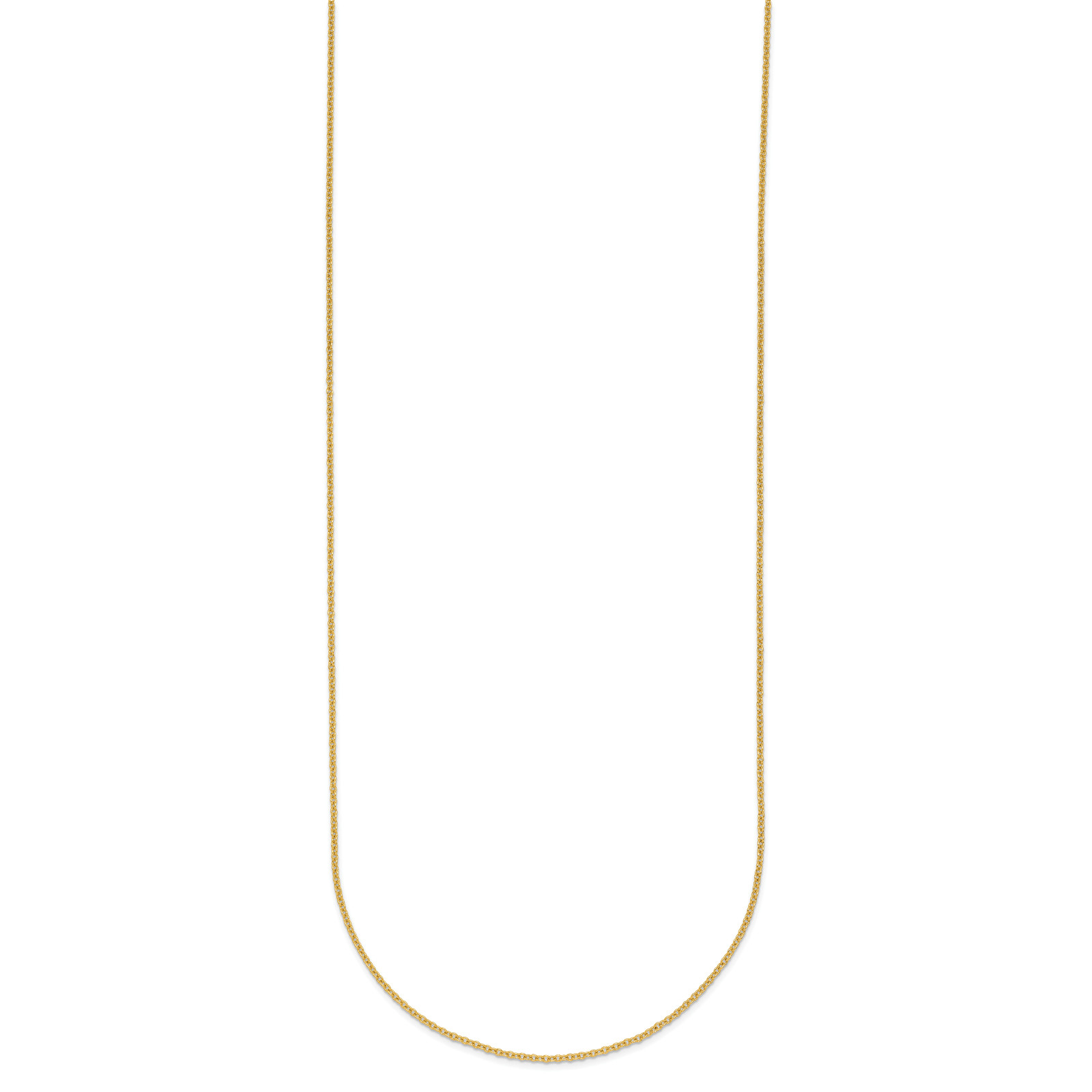 Herco 1.1mm Cable 20 Inch Chain Necklace 18k Yellow Gold Solid