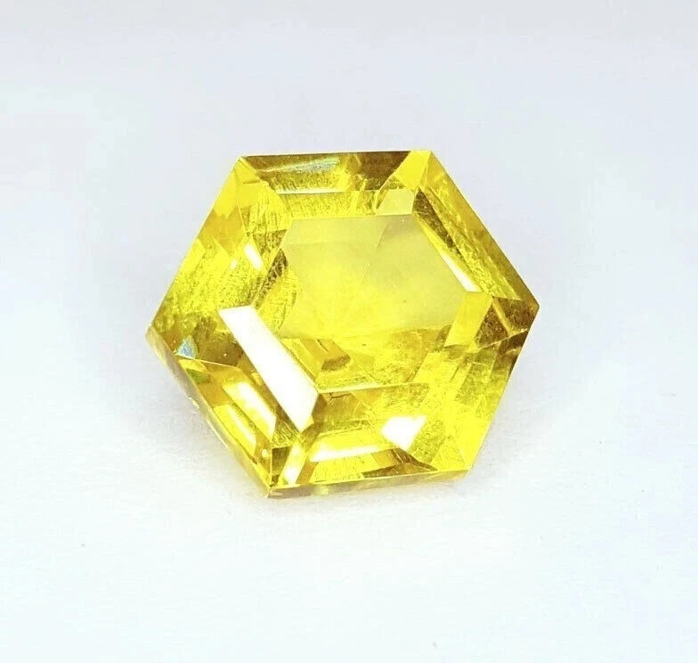 Natural 25 Ct Hexagon Cut Flawless Ceylon Yellow Sapphire Rare Loose Gemstone Natural 25 Ct Hexagon Cut Flawless Ceylon Yellow Sapphire Rare Loose Gemstone