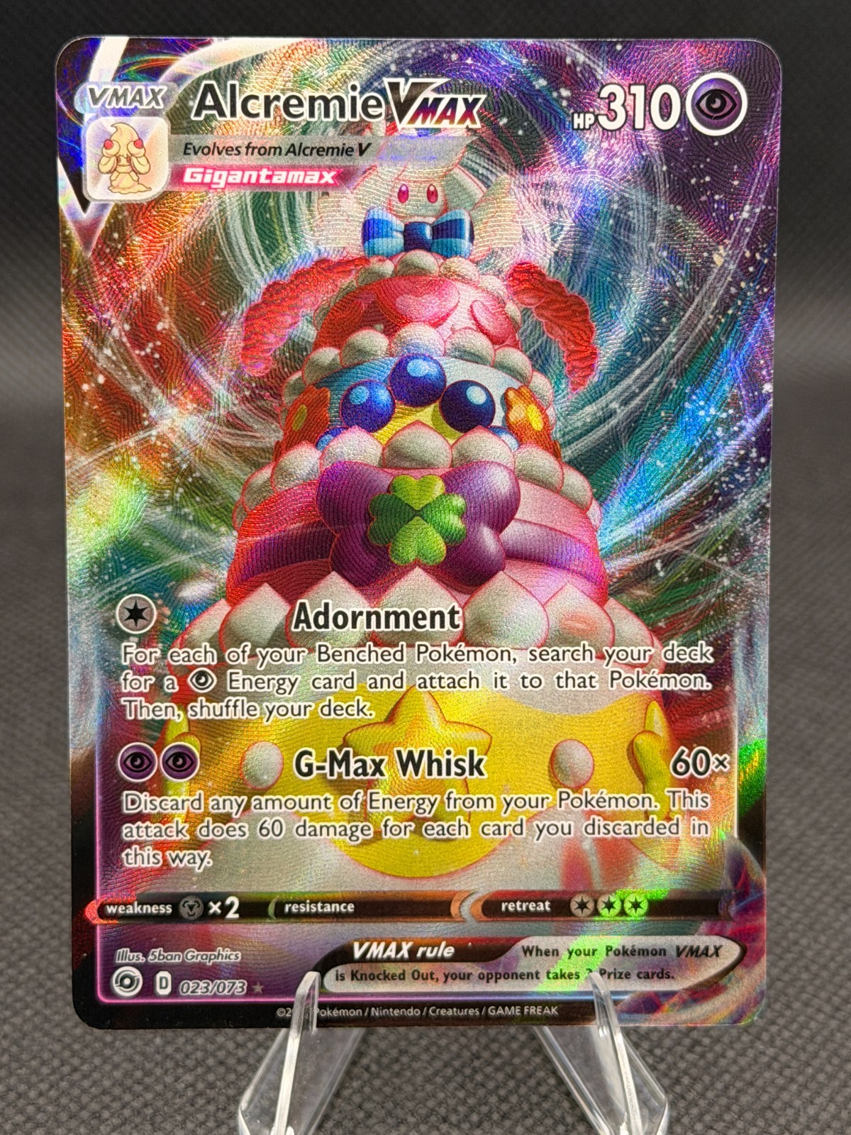 Alcremie VMAX 023/073 Holo VMAX Rare Champion's Path Pokemon Near Mint Alcremie VMAX 023/073 Holo VMAX Rare Champion's Path Pokemon Near Mint