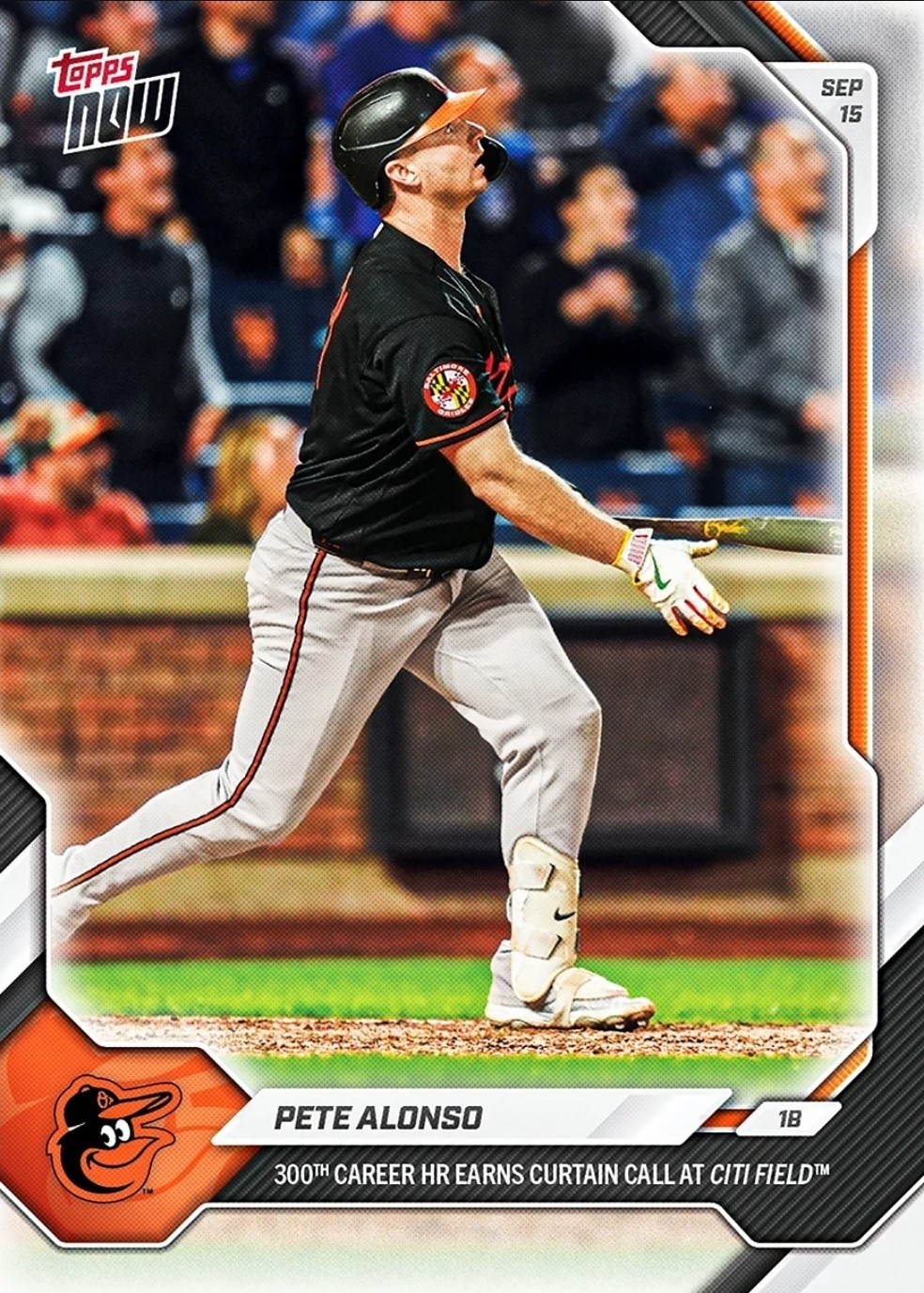 Pete Alonso 300th Career HR Topps NOW Presale Orioles New York Mets Pete Alonso 300th Career HR Topps NOW Presale Orioles New York Mets