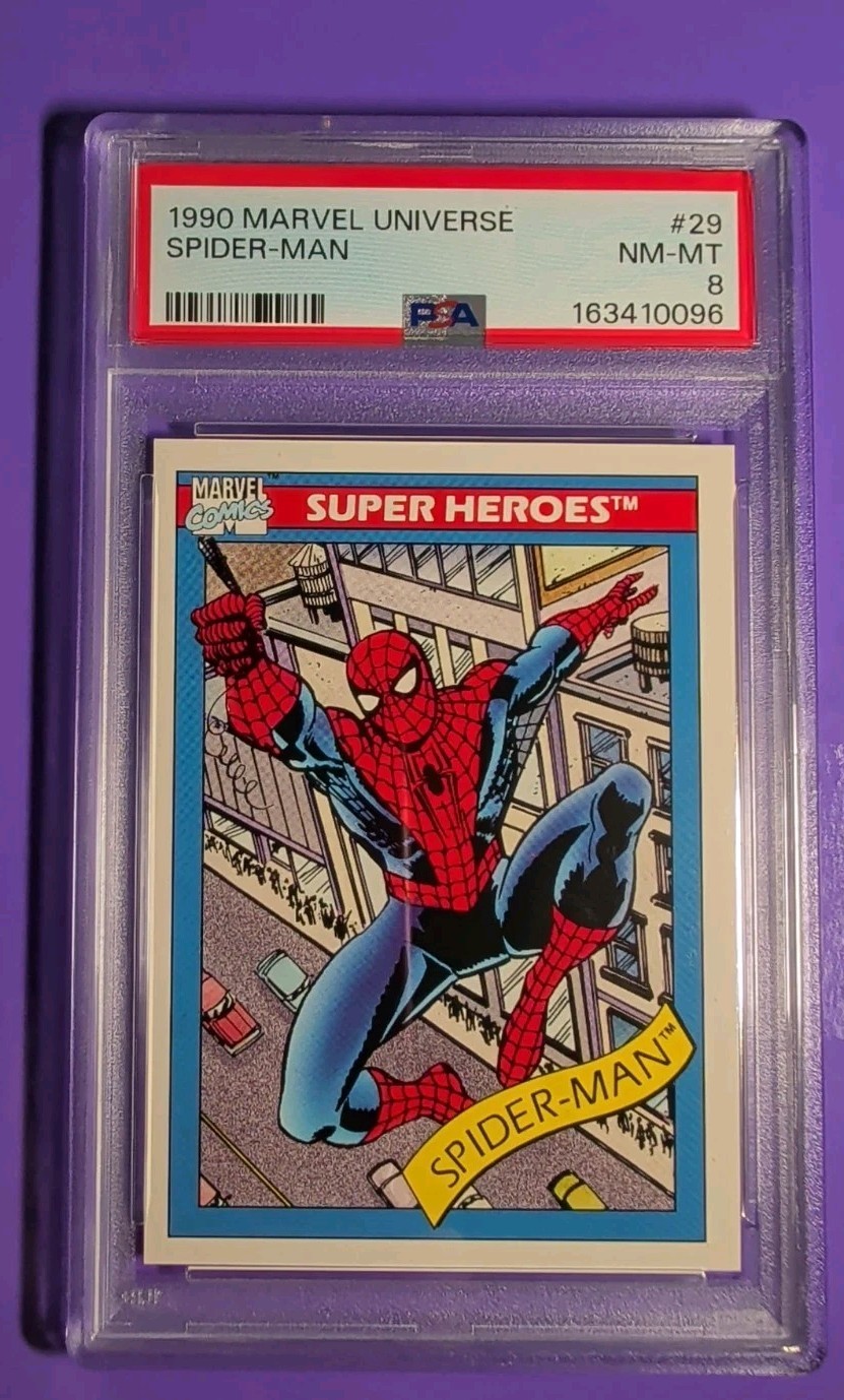 1990 Impel Marvel Universe Spider-Man PSA 8 NM-MT #29 1990 Impel Marvel Universe Spider-Man PSA 8 NM-MT #29