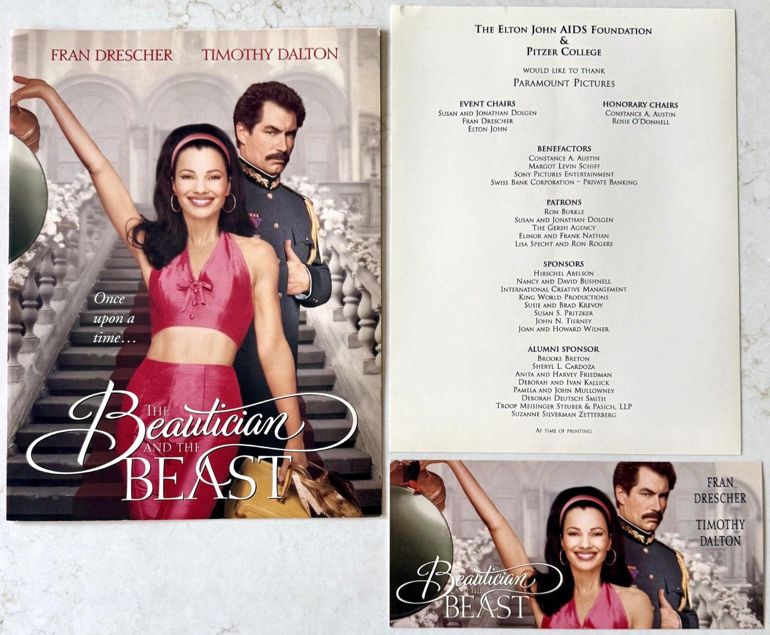 The Beautician and the Beast 1997 Premiere Ticket Program Party Fran Drescher