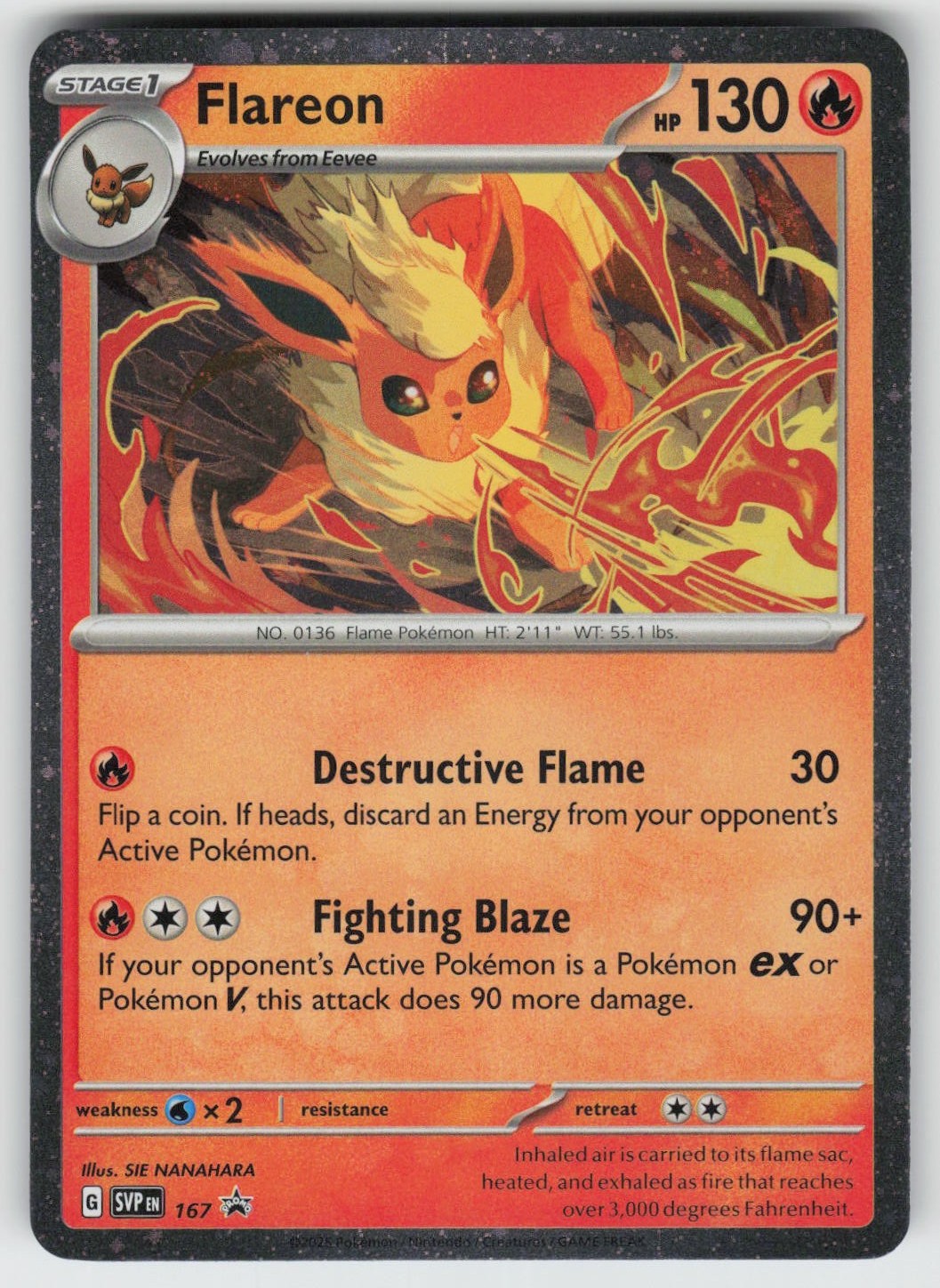 UR-01 Holo Flareon - (Cosmos Holo) 167 Promo SV: Scarlet & Violet Promo Cards