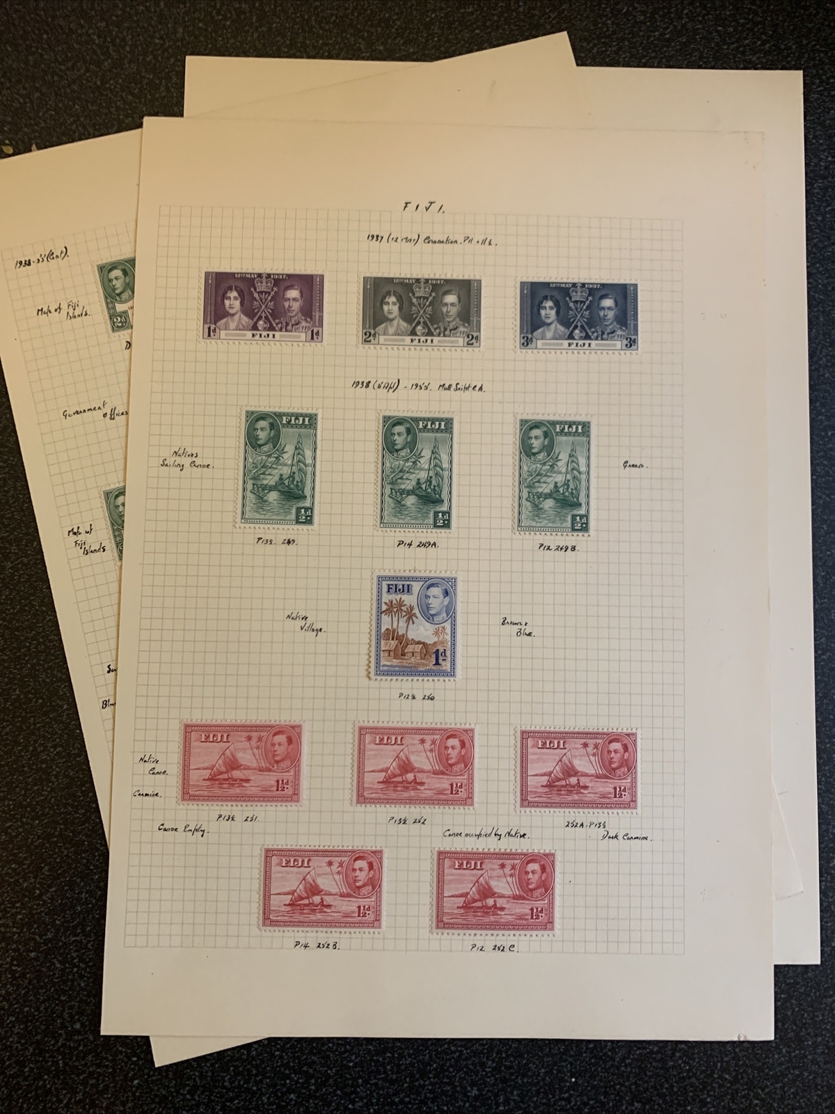 British Commonwealth FIJI 1938 KGVI Specialised Mint Hinged