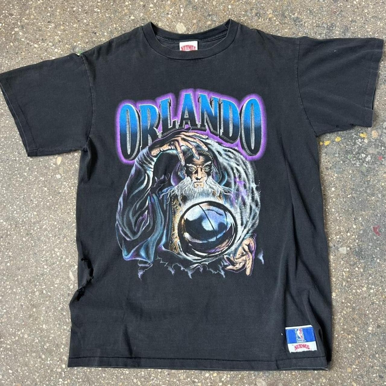 Vintage 1993 Orlando Magic Wizard Breakthrough Double-Sided Graphic Tee (RARE)