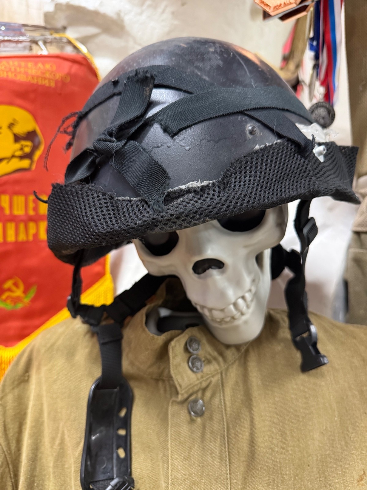 Combat Helmet Of The Russian Army Occupier (RF) War In Ukraine Trophy Combat Helmet Of The Russian Army Occupier (RF) War In Ukraine Trophy