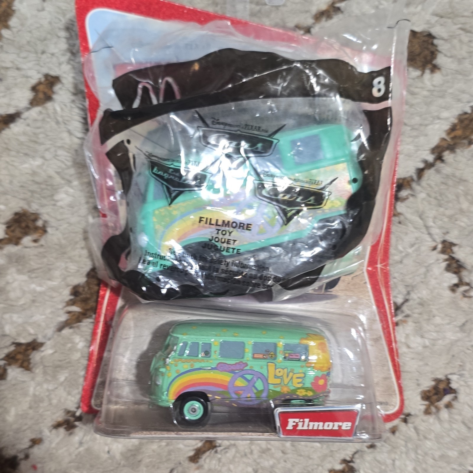 Rare misspelled Filmore Volkswagen Van 1:55 Green Diecast & McDonalds Version Rare misspelled Filmore Volkswagen Van 1:55 Green Diecast & McDonalds Version